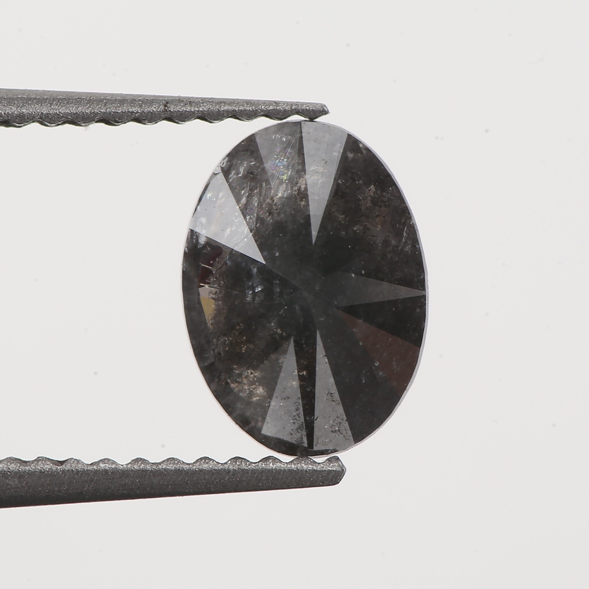 oval natural diamond black