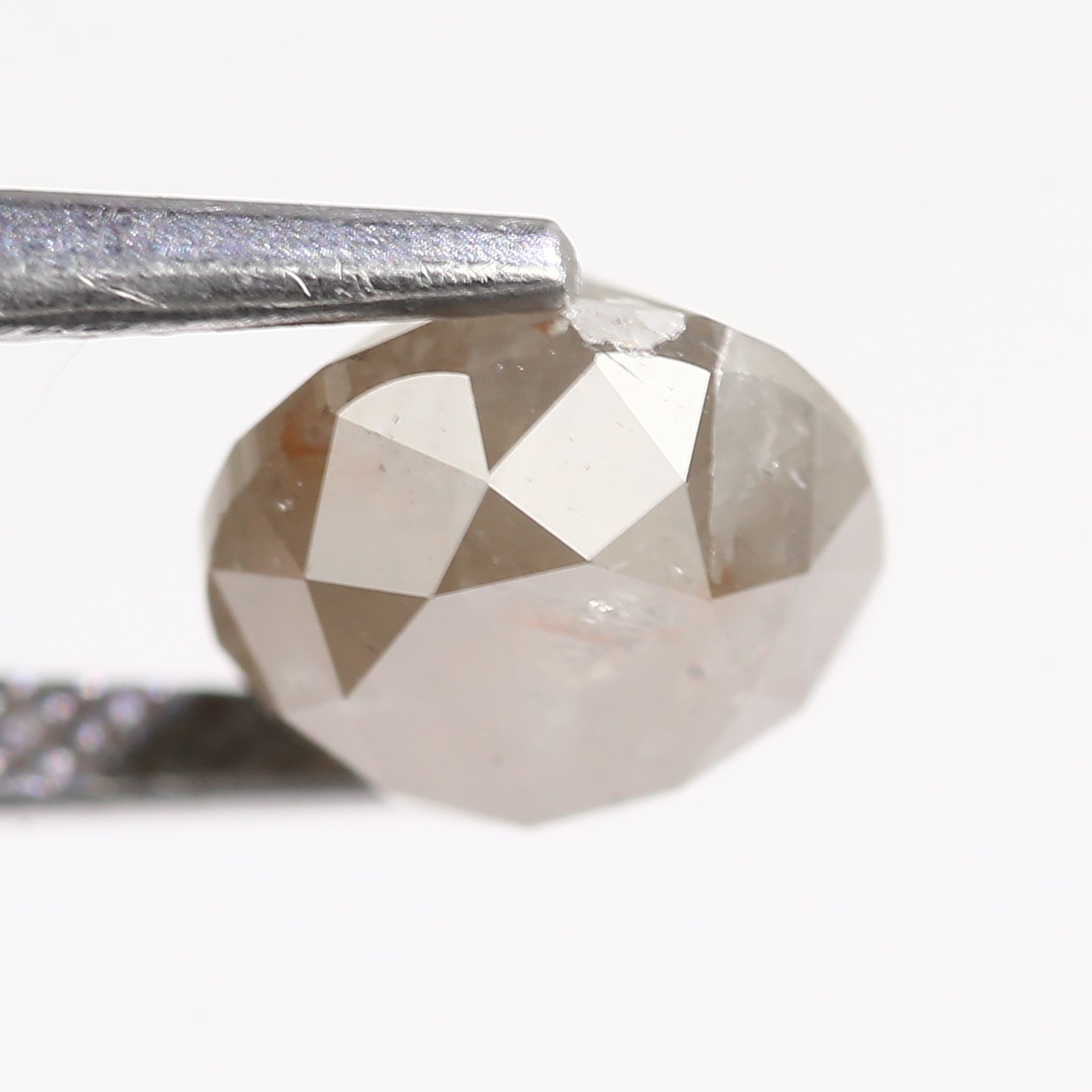 2.96 Carat Natural Round Cut Gray Salt And Pepper Diamond 8 MM