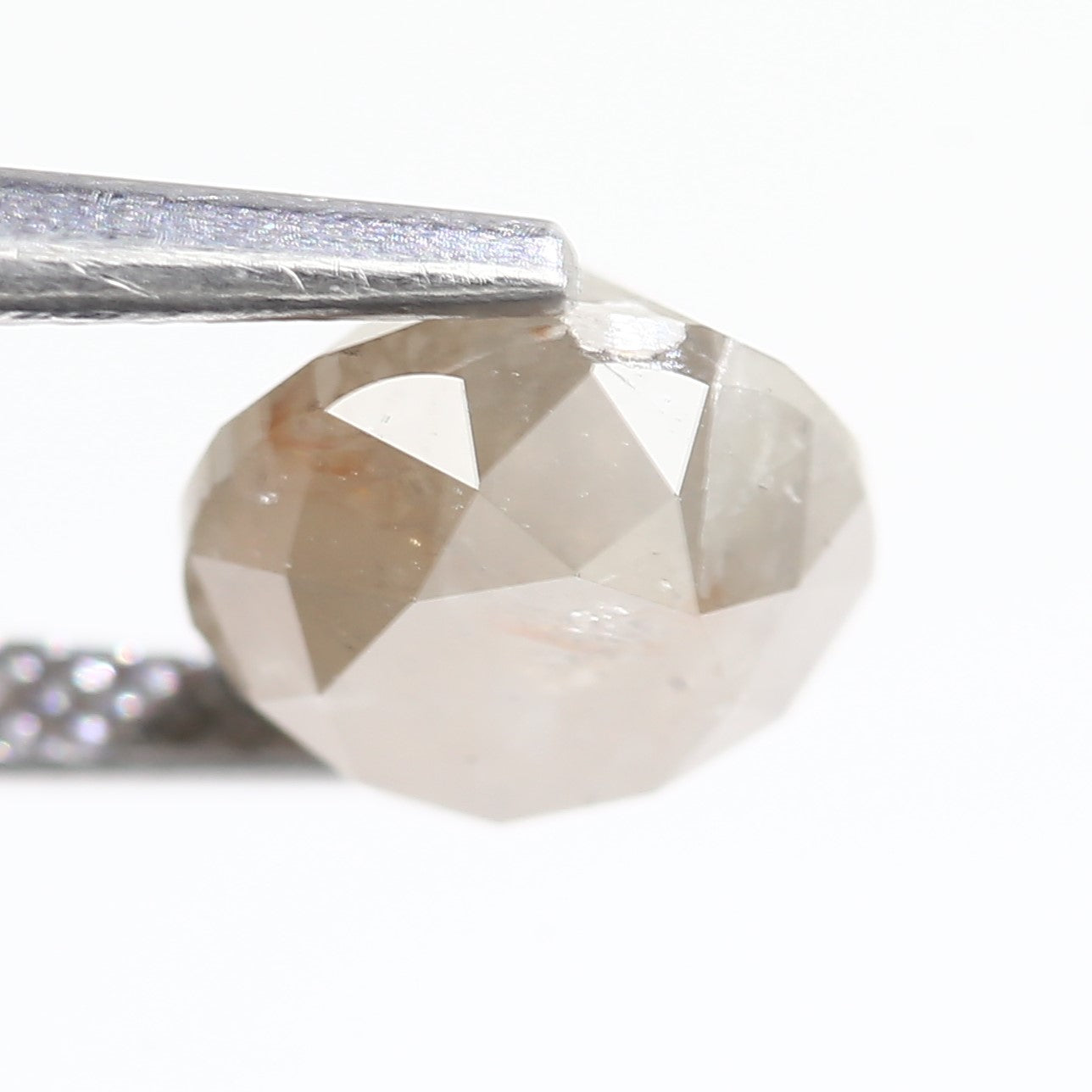 2.96 Carat Natural Round Cut Gray Salt And Pepper Diamond 8 MM