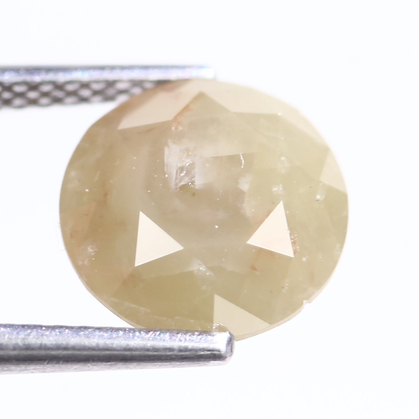 3.20 Carat Natural Round Cut Yellow Grey Salt And Pepper Diamond 9.04 MM