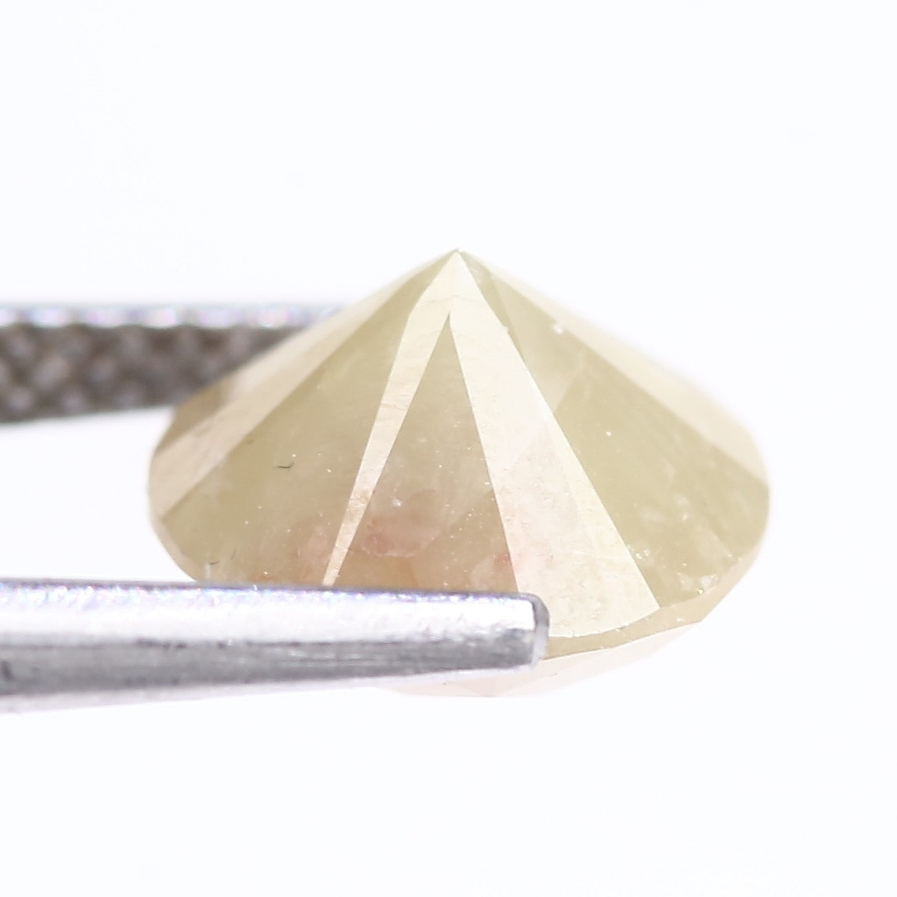 3.20 Carat Natural Round Cut Yellow Grey Salt And Pepper Diamond 9.04 MM