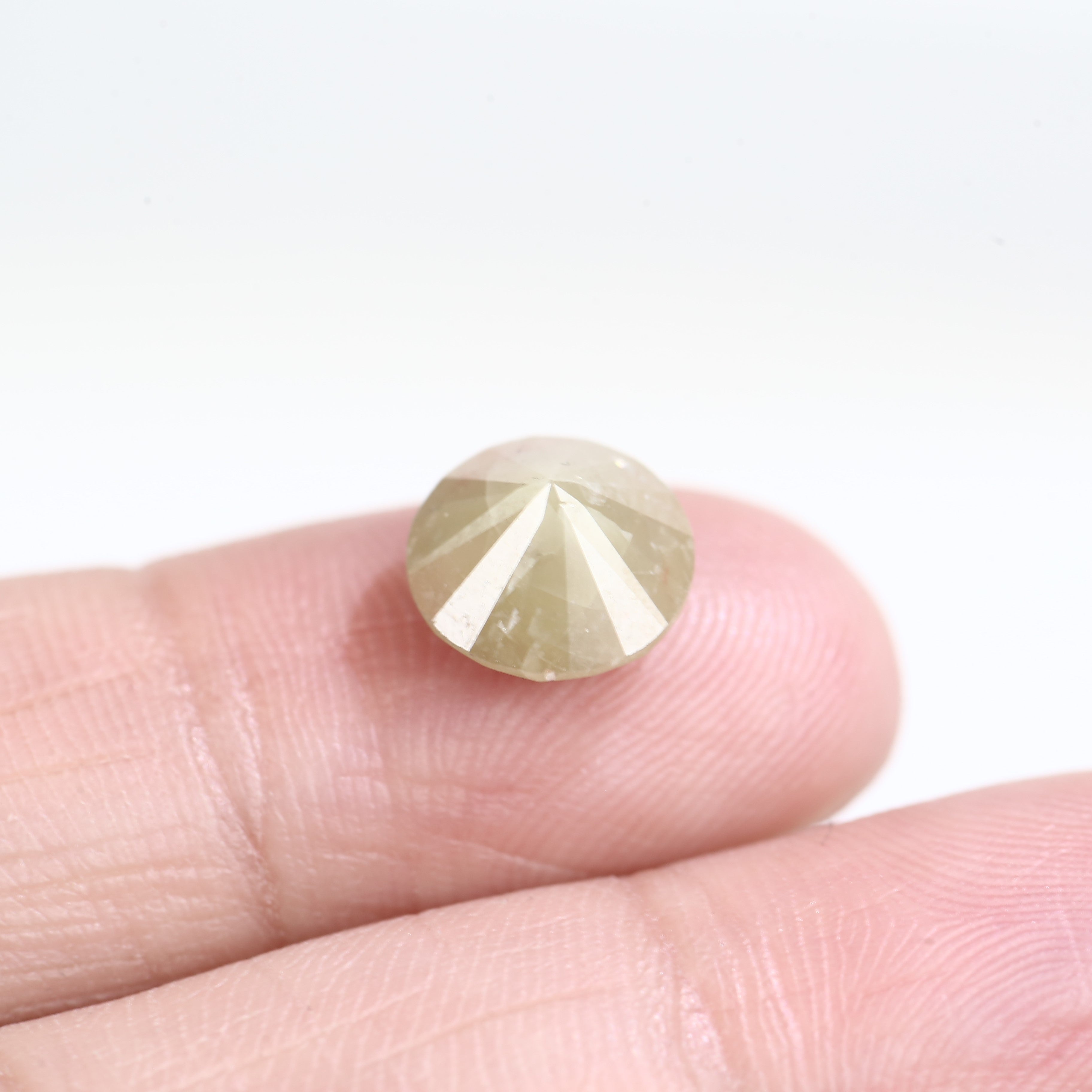 3.20 Carat Natural Round Cut Yellow Grey Salt And Pepper Diamond 9.04 MM