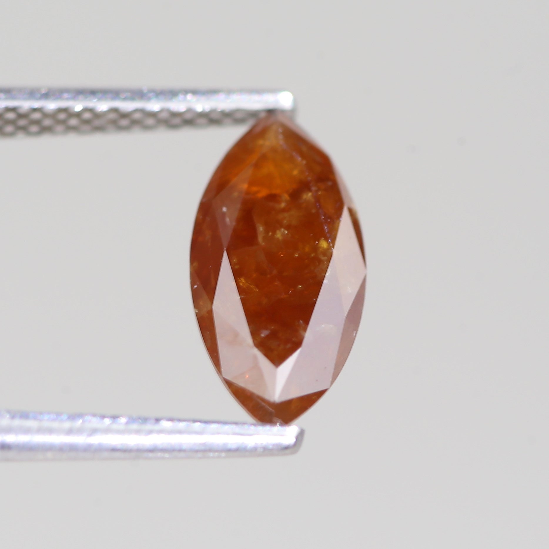 1.32 Carat Natural Marquise Cut Orange Salt And Pepper Diamond 11.07 MM