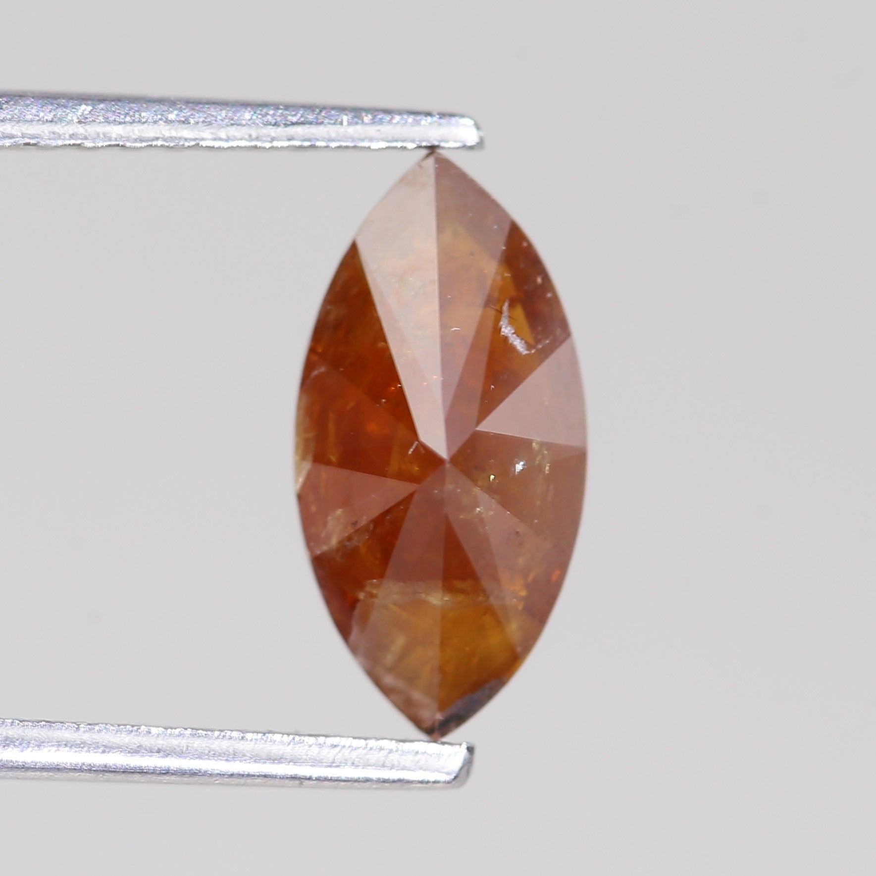 1.32 Carat Natural Marquise Cut Orange Salt And Pepper Diamond 11.07 MM