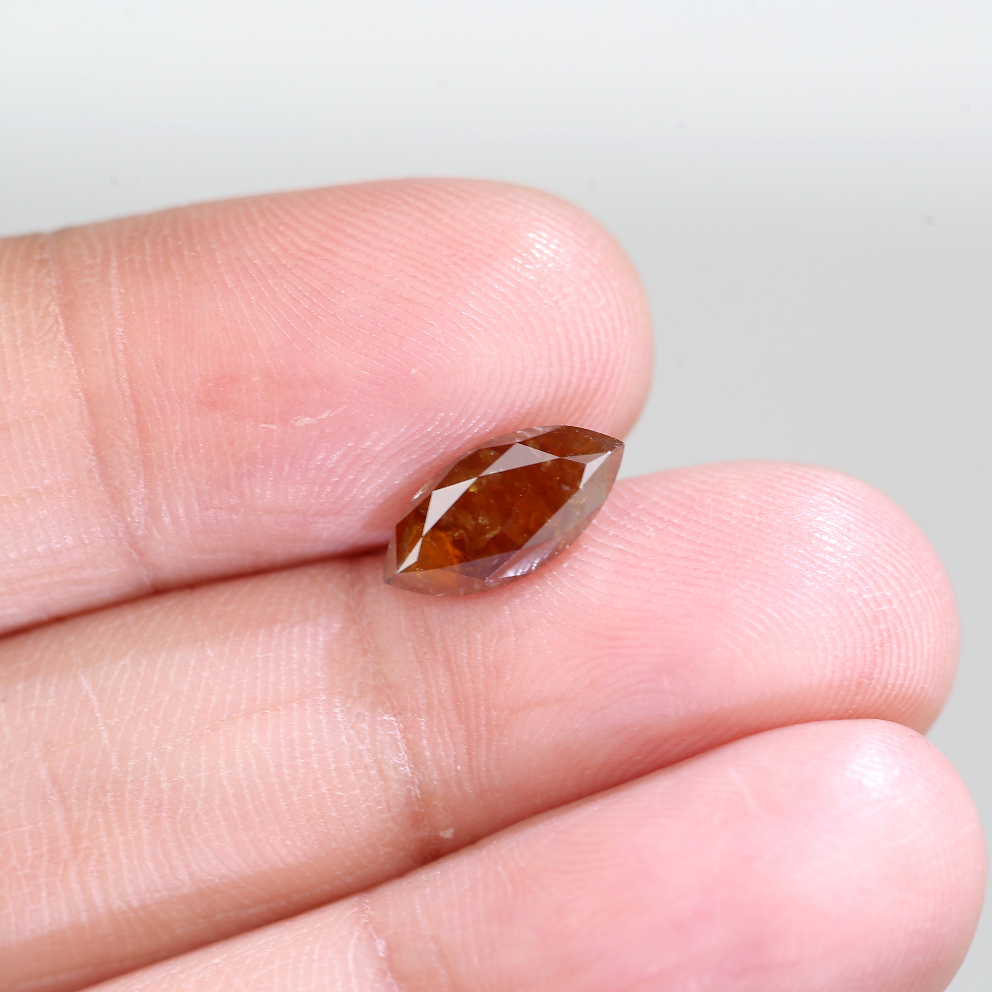 1.32 Carat Natural Marquise Cut Orange Salt And Pepper Diamond 11.07 MM