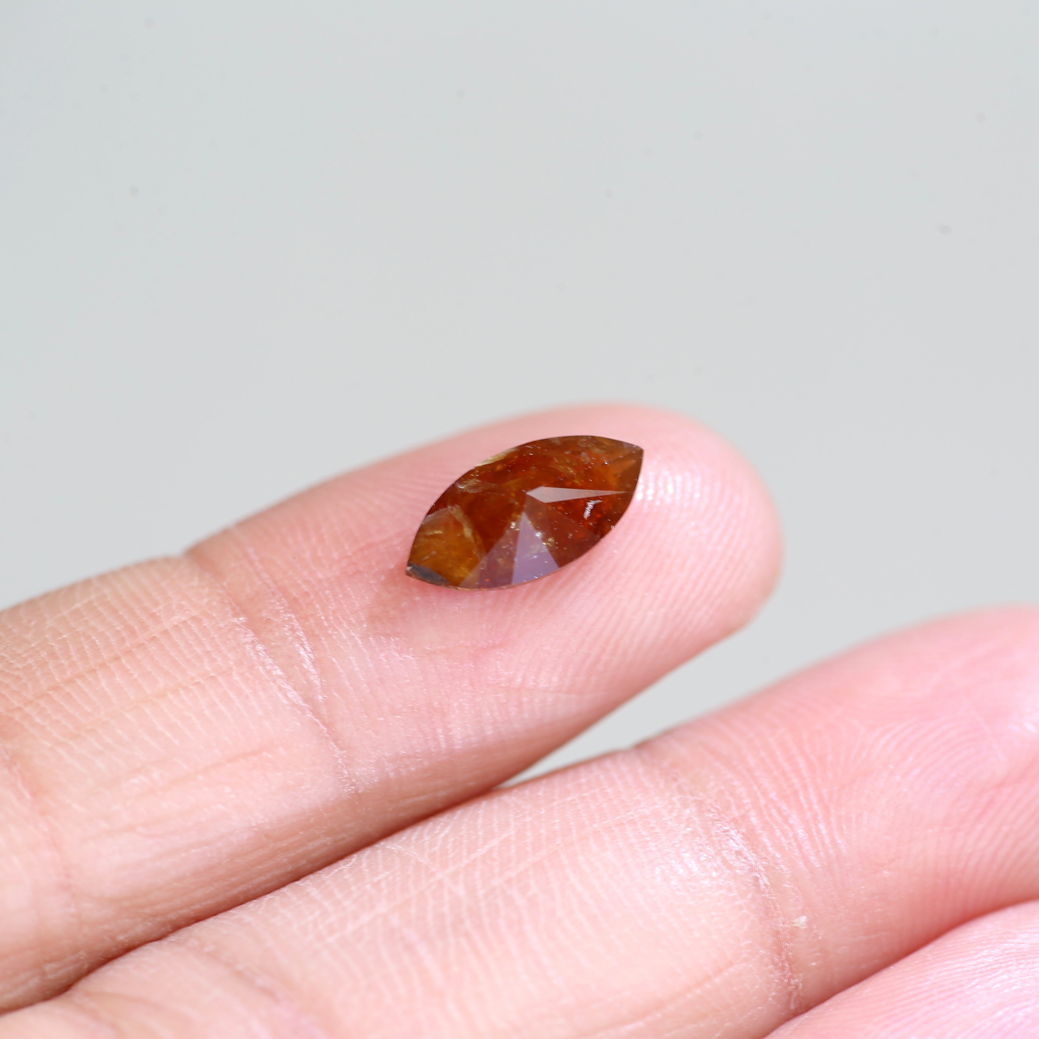 1.32 Carat Natural Marquise Cut Orange Salt And Pepper Diamond 11.07 MM