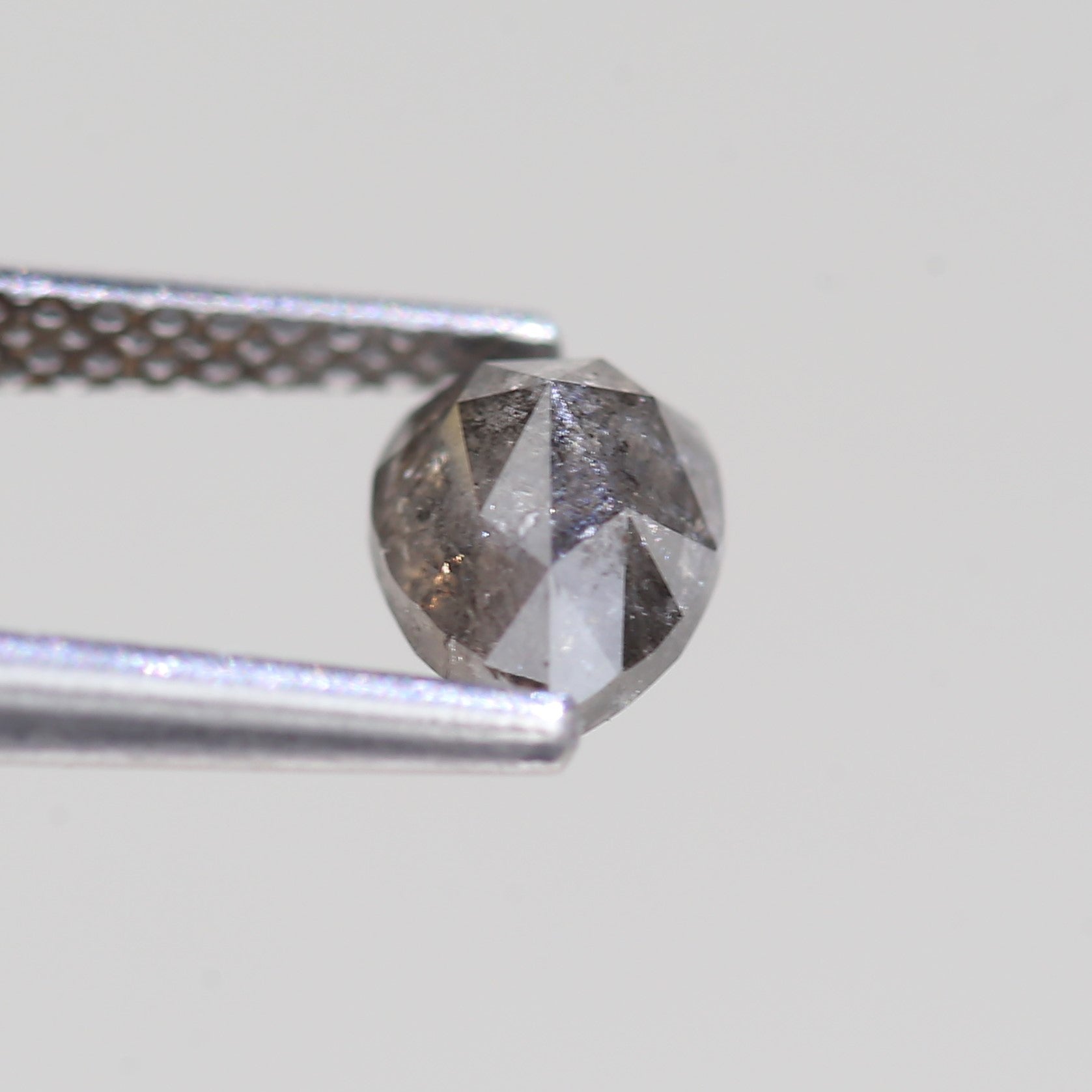 0.88 Carat Natural Gray Brilliant Pear Salt And Pepper Diamond 6.47 MM