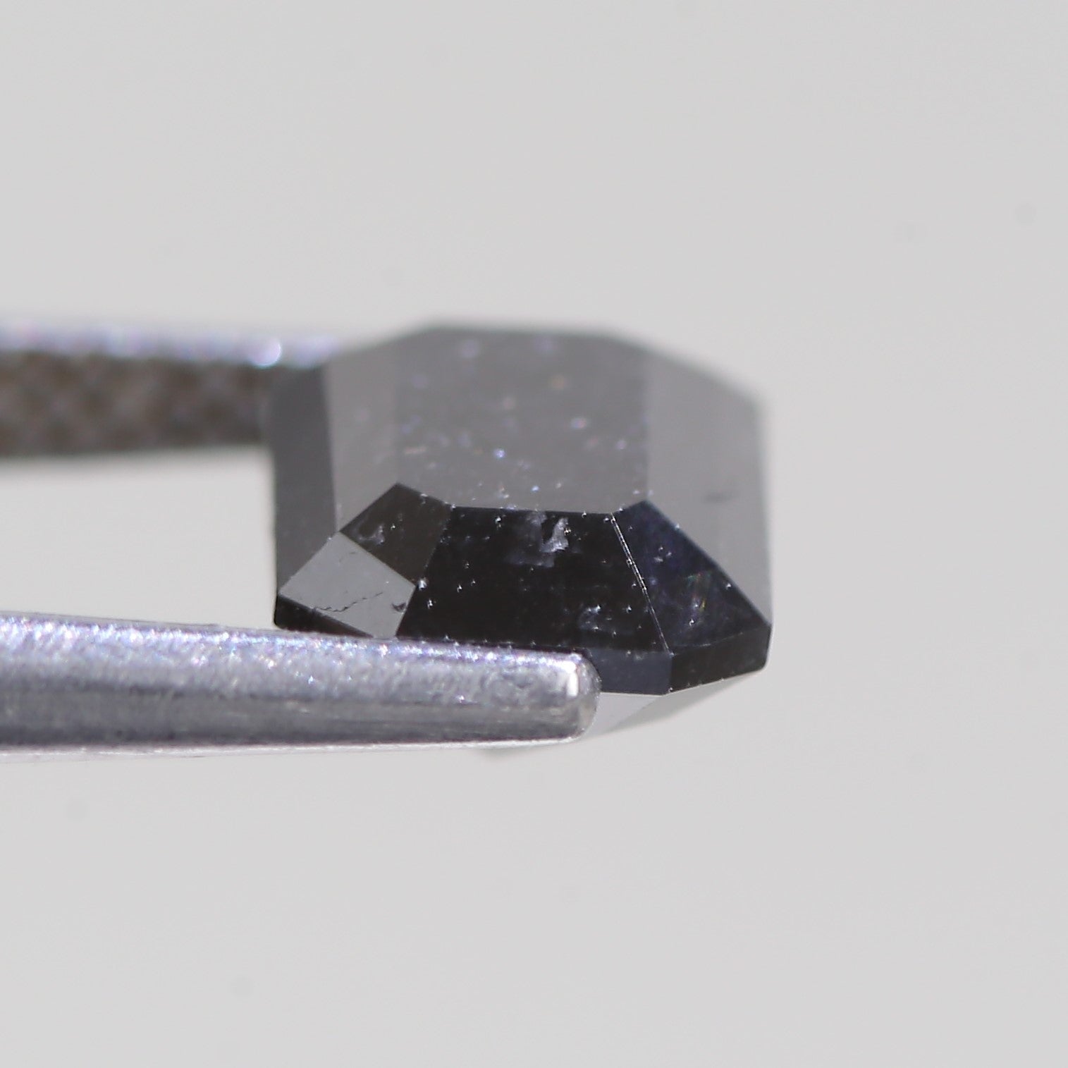 2.15 Carat Black Salt and Pepper Diamond For Emerald Cut Stone Rings