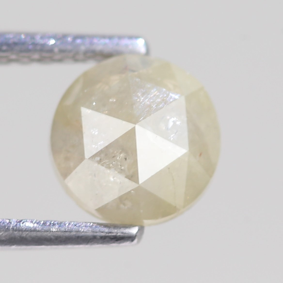 0.97 Carat Natural Round Rose Cut Salt And Pepper Diamond 6.36 MM