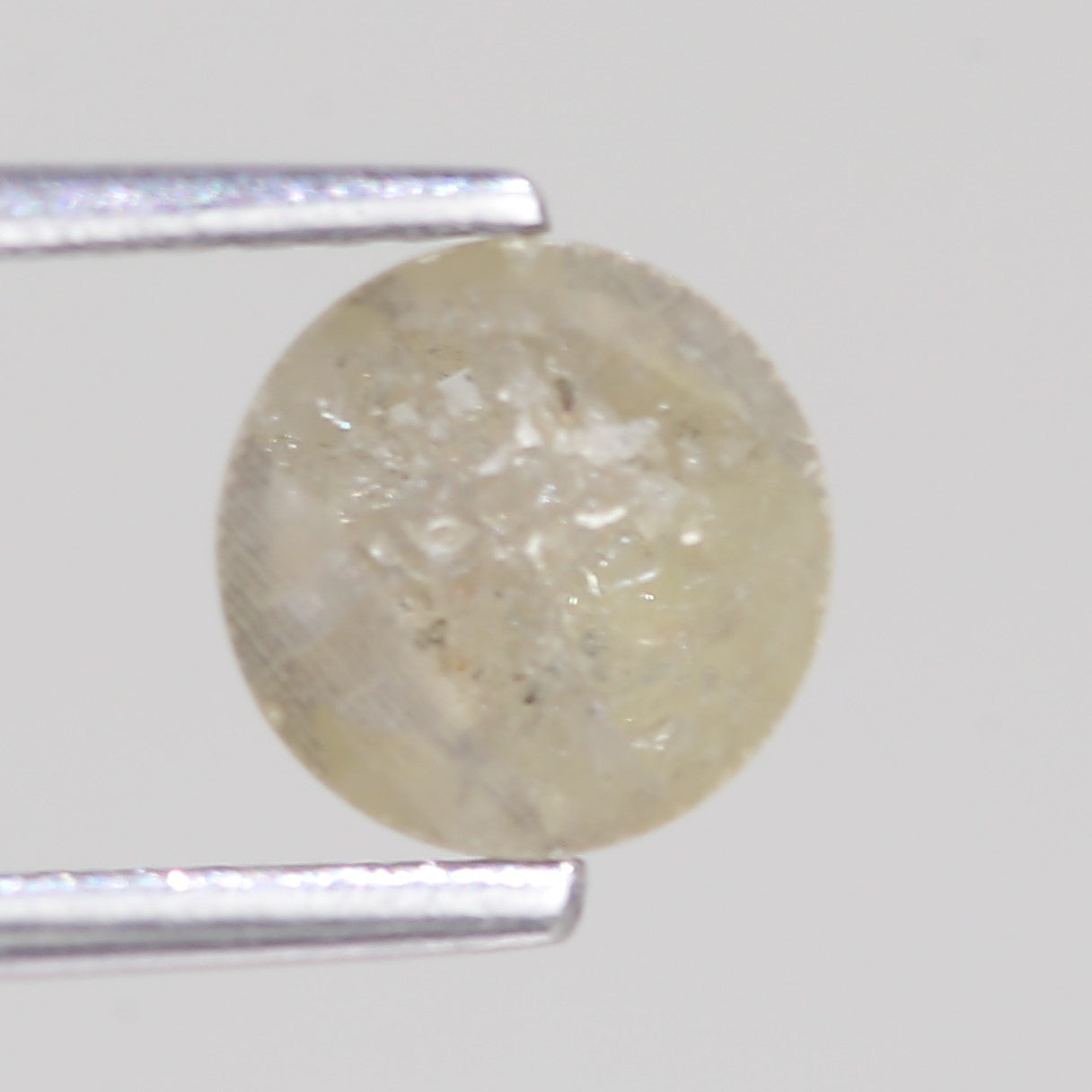 0.97 Carat Natural Round Rose Cut Salt And Pepper Diamond 6.36 MM