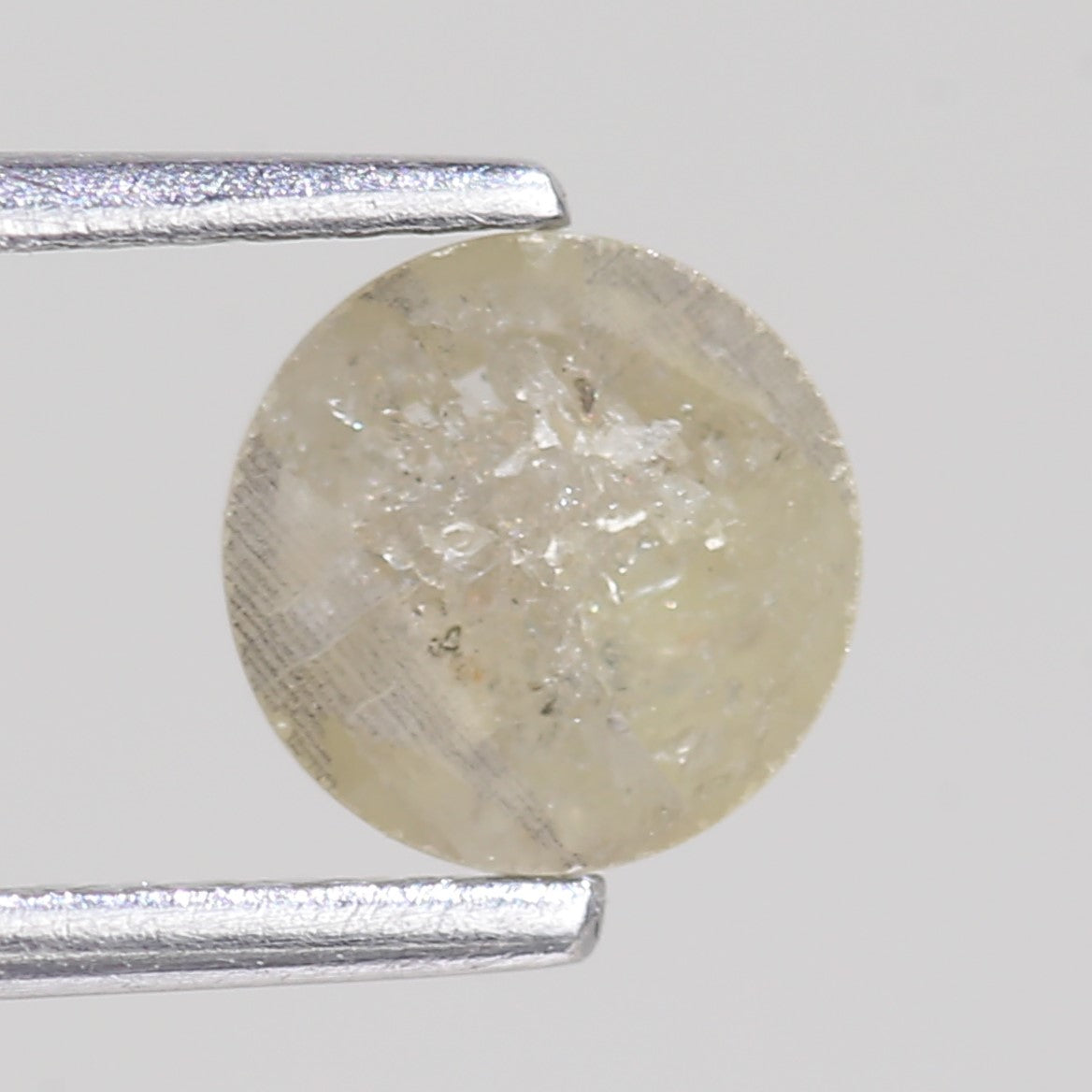 0.97 Carat Natural Round Rose Cut Salt And Pepper Diamond 6.36 MM