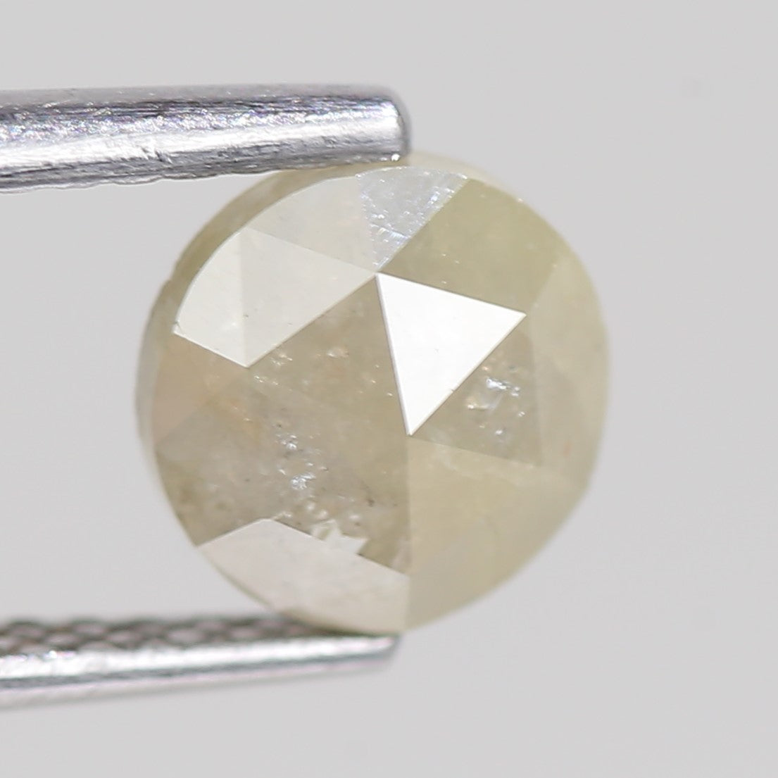 0.97 Carat Natural Round Rose Cut Salt And Pepper Diamond 6.36 MM