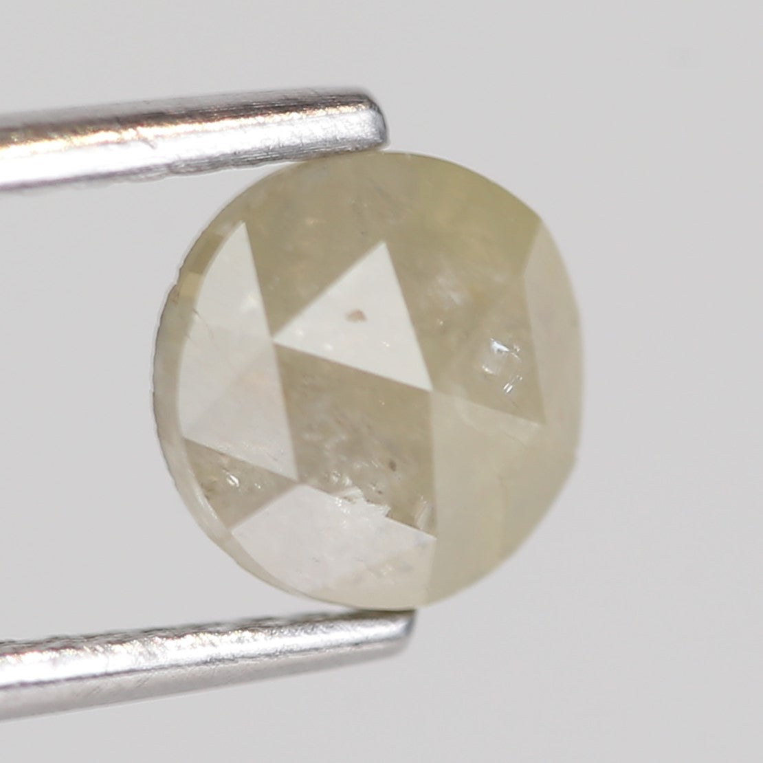 0.97 Carat Natural Round Rose Cut Salt And Pepper Diamond 6.36 MM