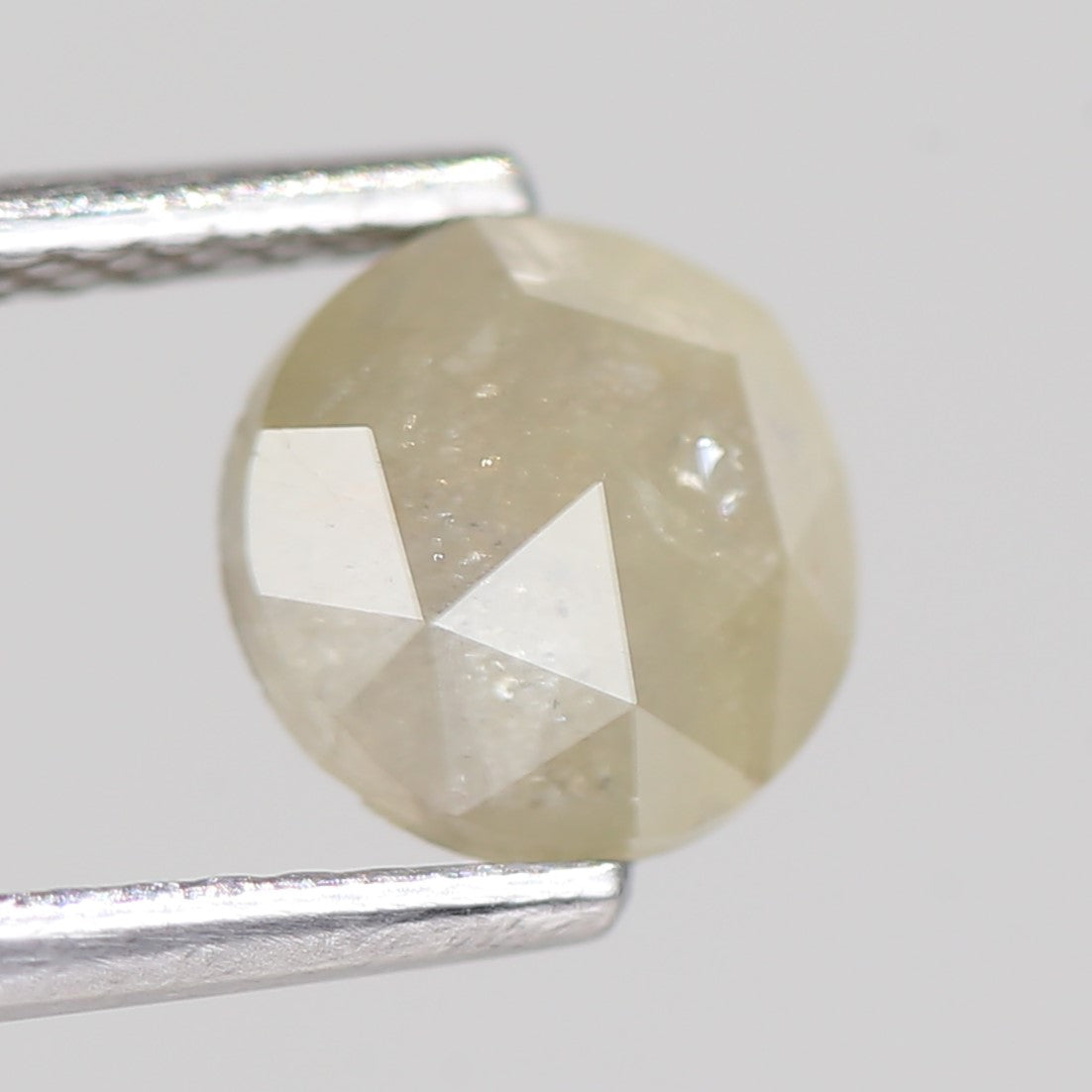 0.97 Carat Natural Round Rose Cut Salt And Pepper Diamond 6.36 MM