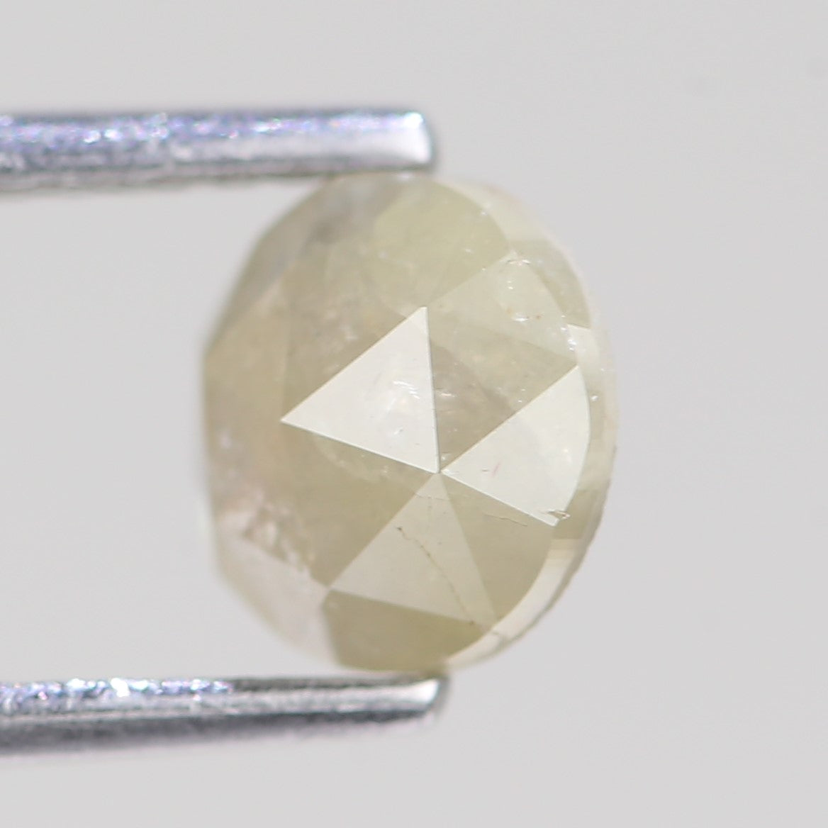 0.97 Carat Natural Round Rose Cut Salt And Pepper Diamond 6.36 MM