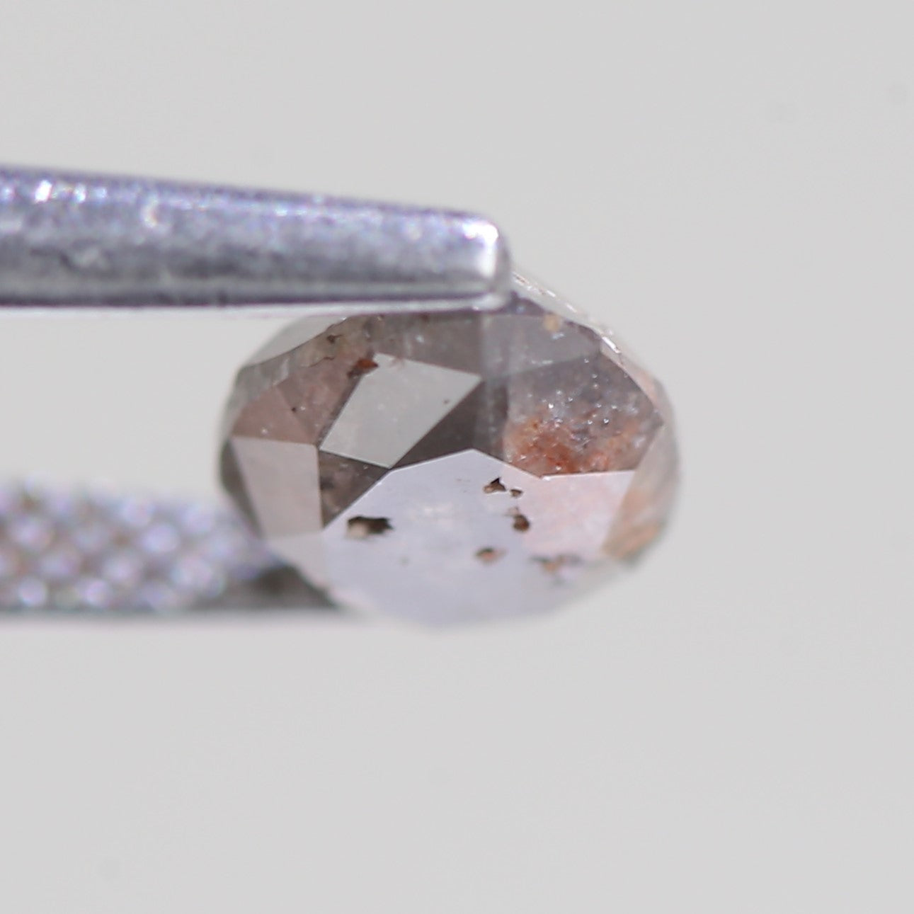 1.32 Carat Natural Raw Pear Cut Gray Salt And Pepper Diamond 7.73 MM