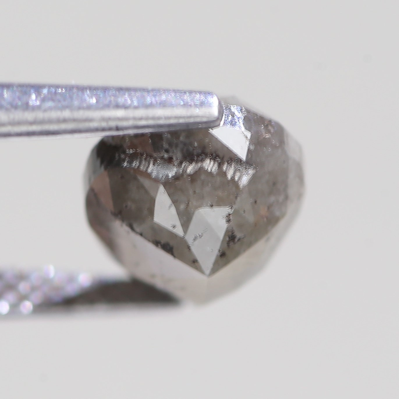 2.86 Carat Natural Pear Cut Gray Salt And Pepper Diamond 9.41 MM