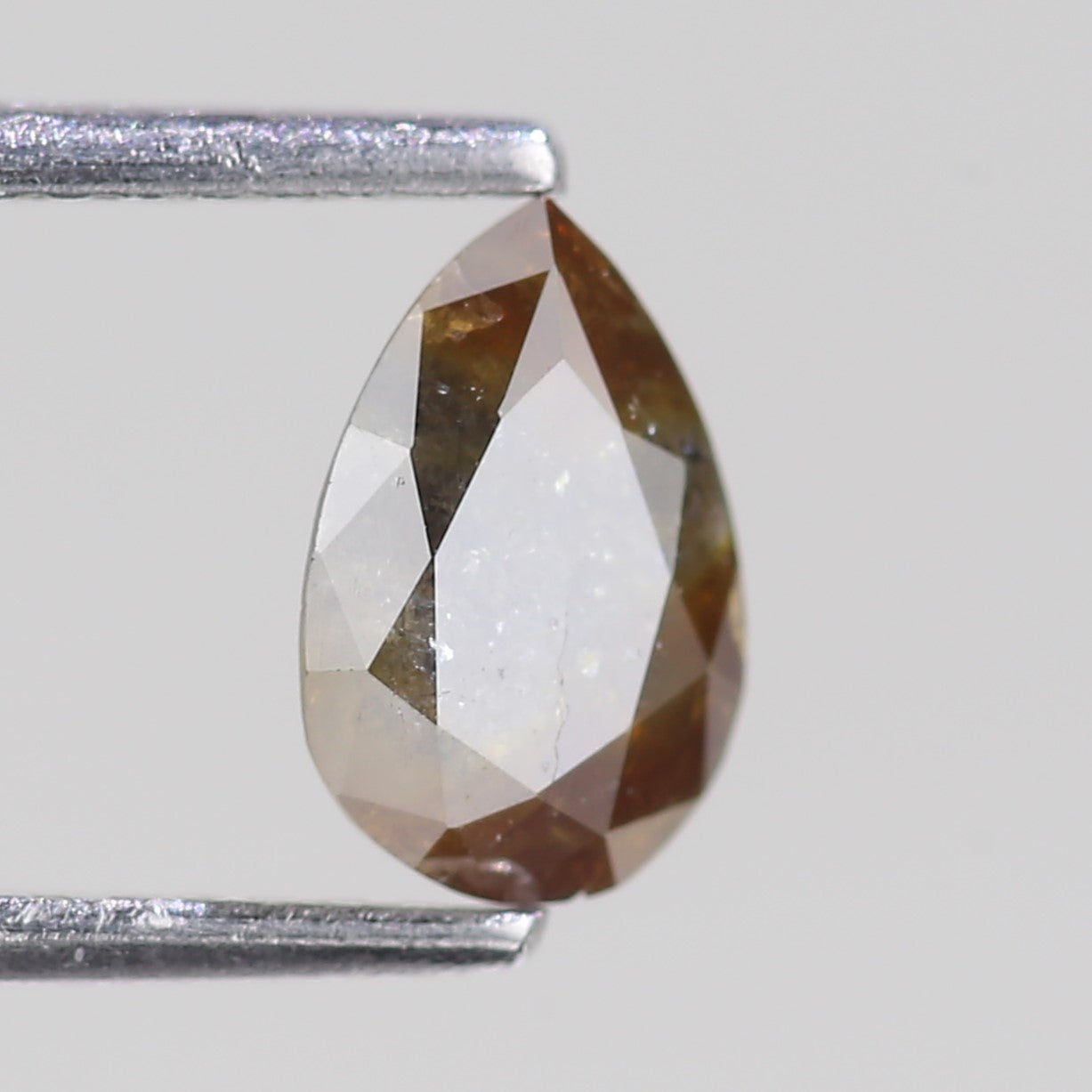 0.78 Carat Natural Pear Rustic Grey Salt And Pepper Diamond 7.64 MM