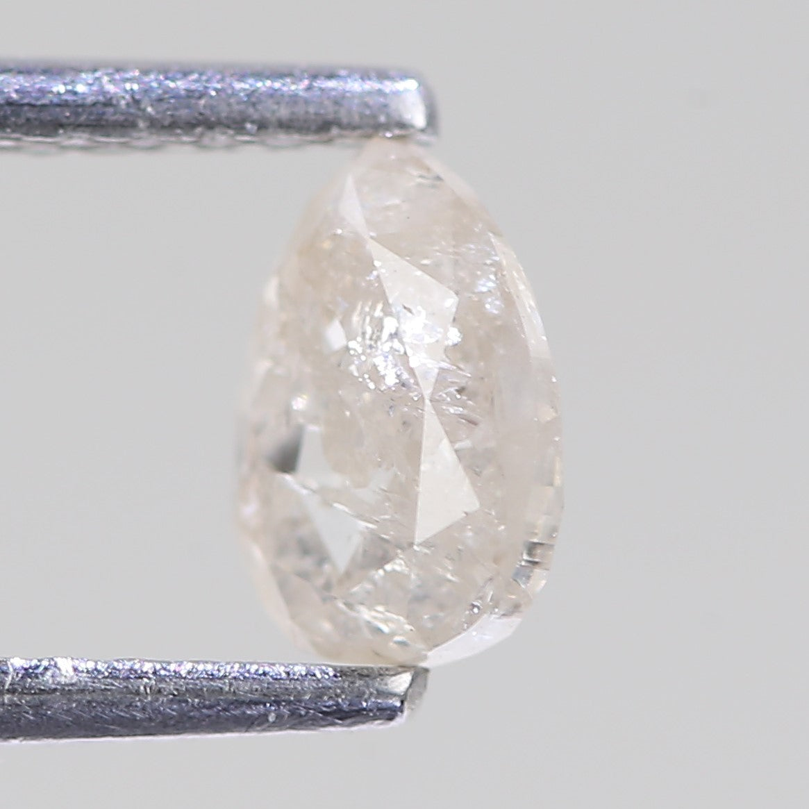 0.66 Carat Natural Salt And Pepper Pear Cut Loose Diamond 6.15 MM