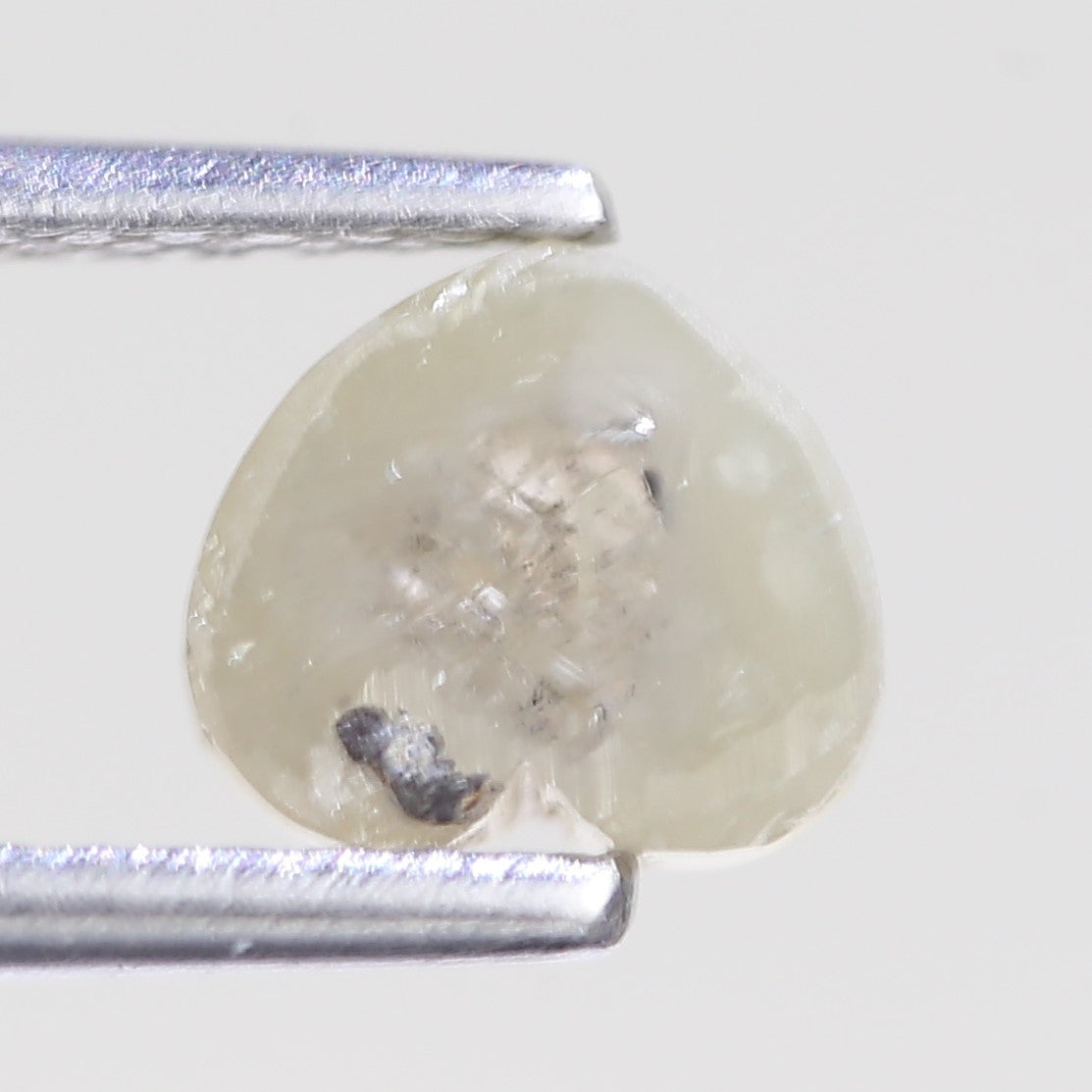 1 Carat Natural Heart Shaped Salt And Pepper Diamond 5 MM