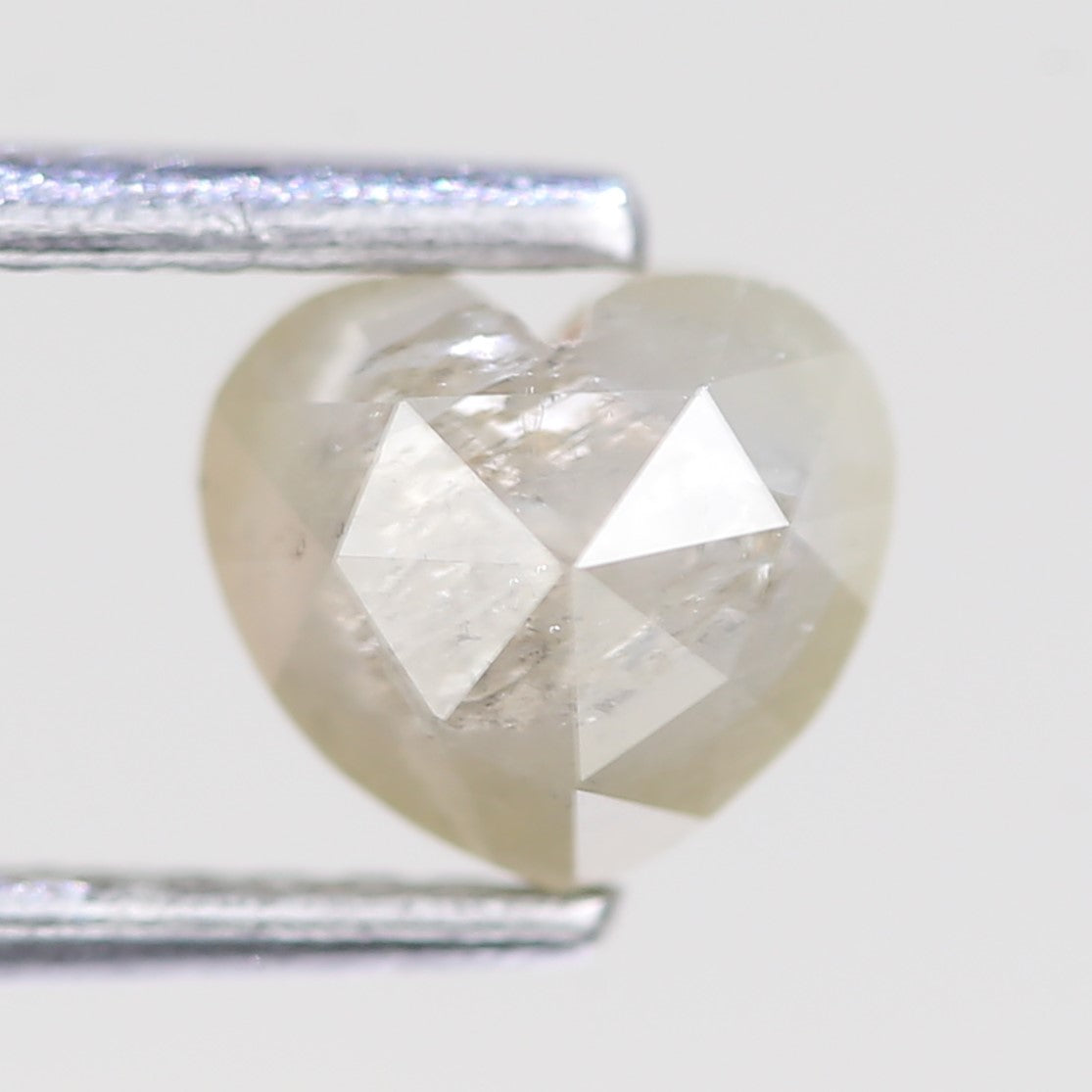 1 Carat Natural Heart Shaped Salt And Pepper Diamond 5 MM