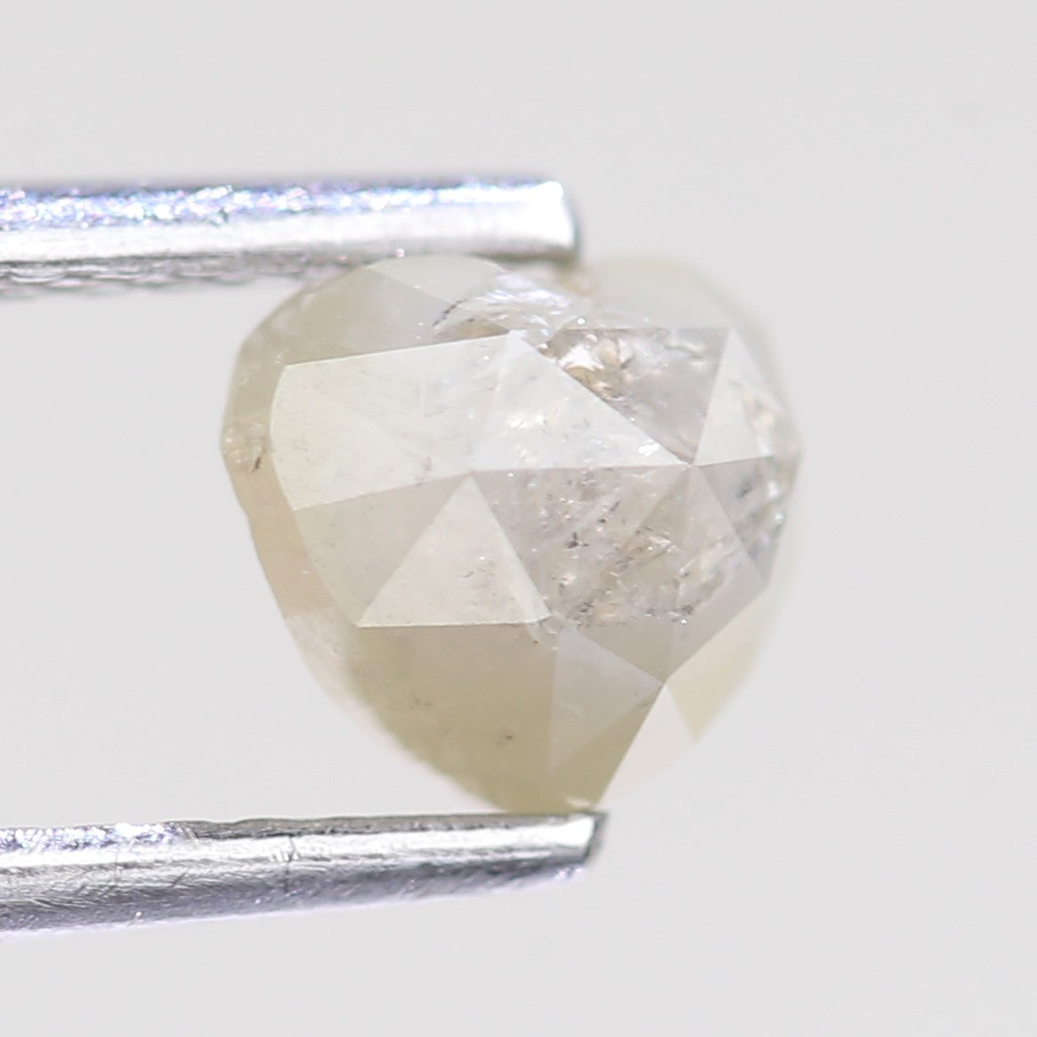 1 Carat Natural Heart Shaped Salt And Pepper Diamond 5 MM