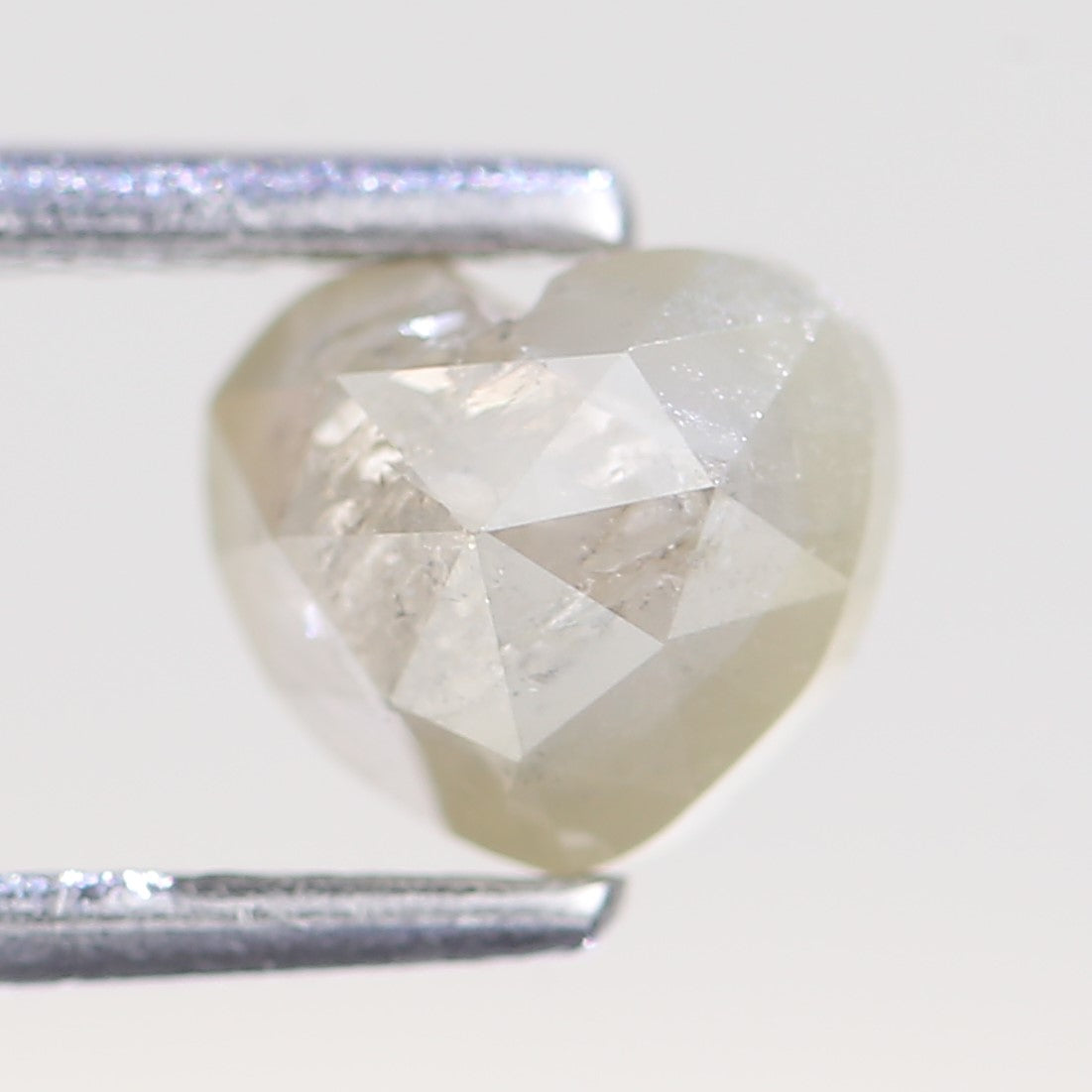 1 Carat Natural Heart Shaped Salt And Pepper Diamond 5 MM