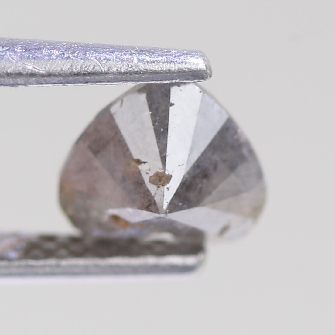 0.74 Carat Natural Salt And Pepper Heart Cut Grey Diamond 5.74 MM