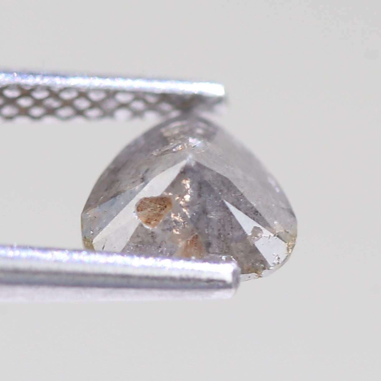 0.74 Carat Natural Salt And Pepper Heart Cut Grey Diamond 5.74 MM