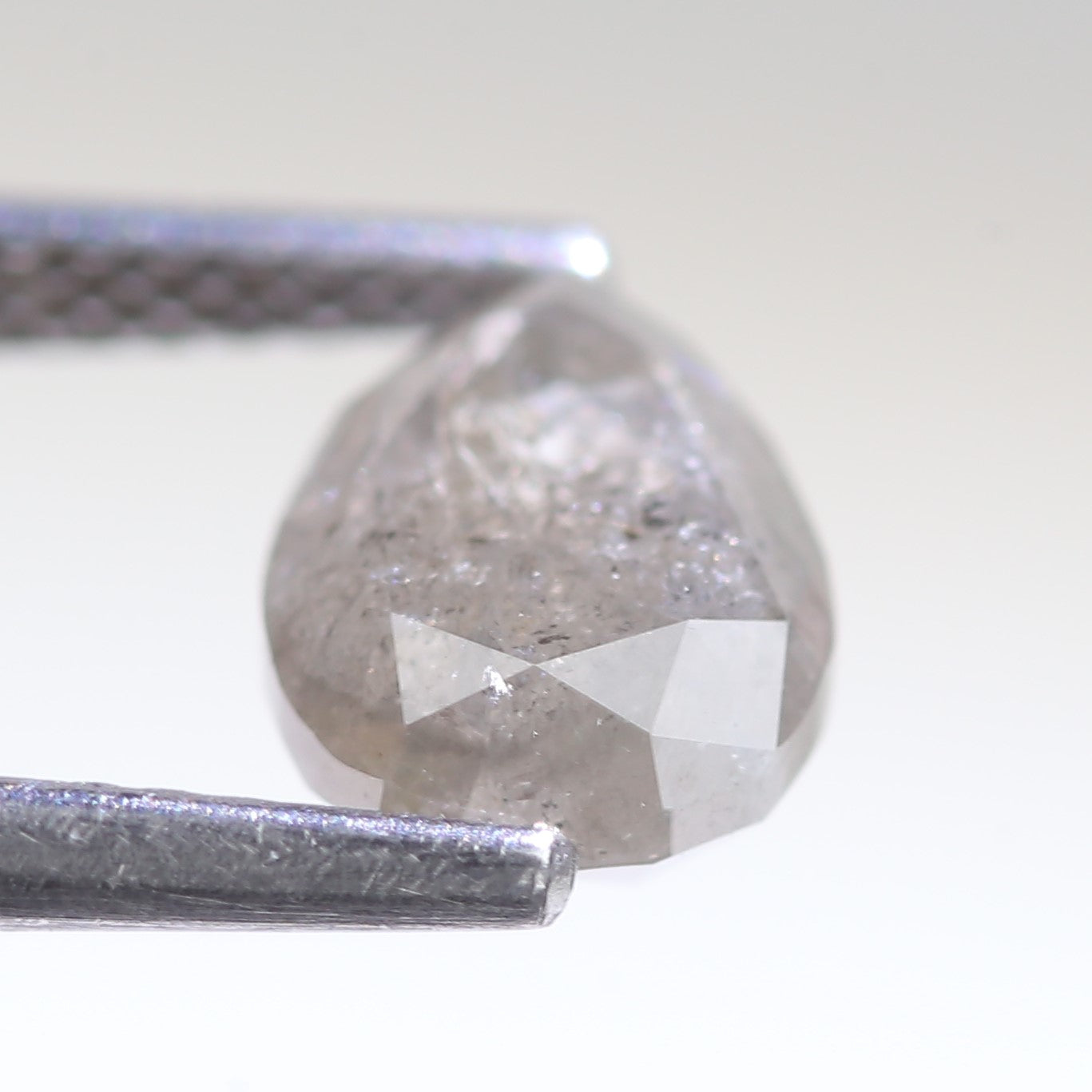 1.69 Carat Design Pear Salt and Pepper Diamond Real Ring 7.92 MM