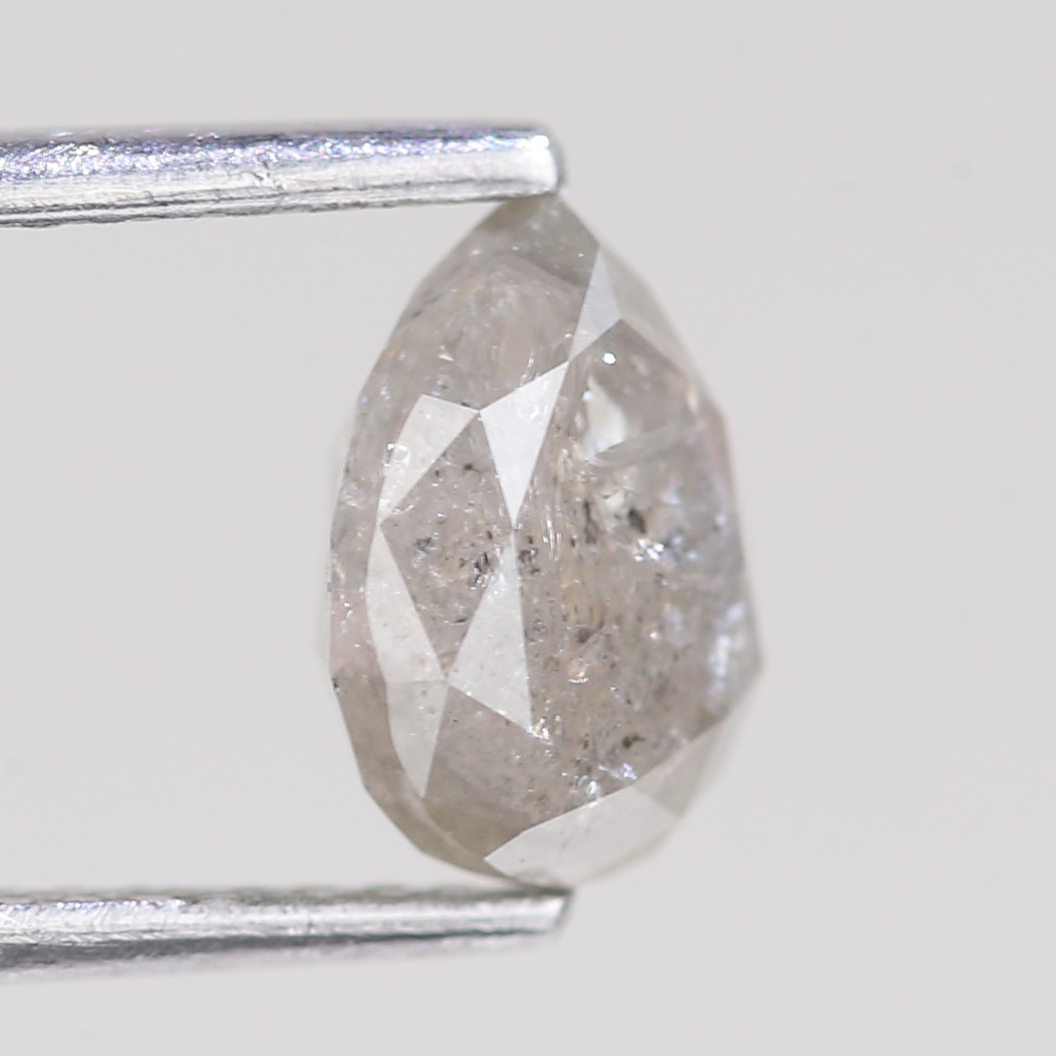 1.69 Carat Design Pear Salt and Pepper Diamond Real Ring 7.92 MM