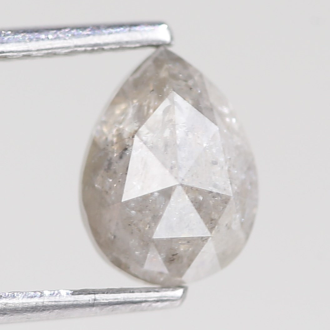 1.69 Carat Design Pear Salt and Pepper Diamond Real Ring 7.92 MM