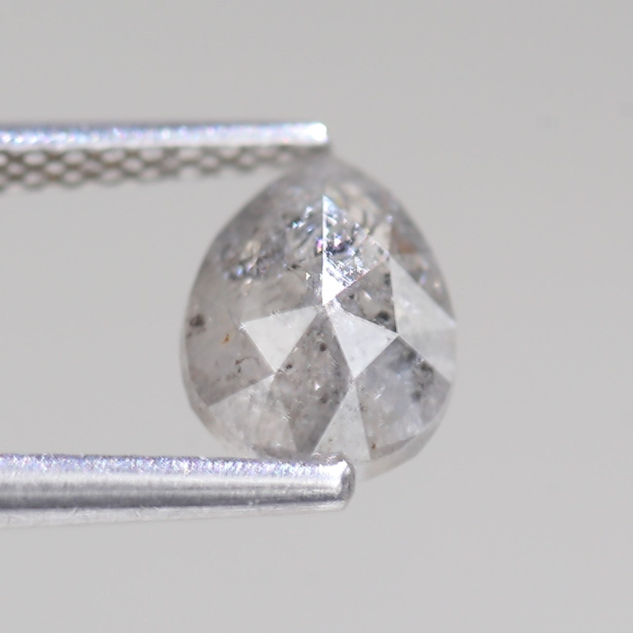 Design Salt and Pepper Pear Diamond Ring 1 Carat