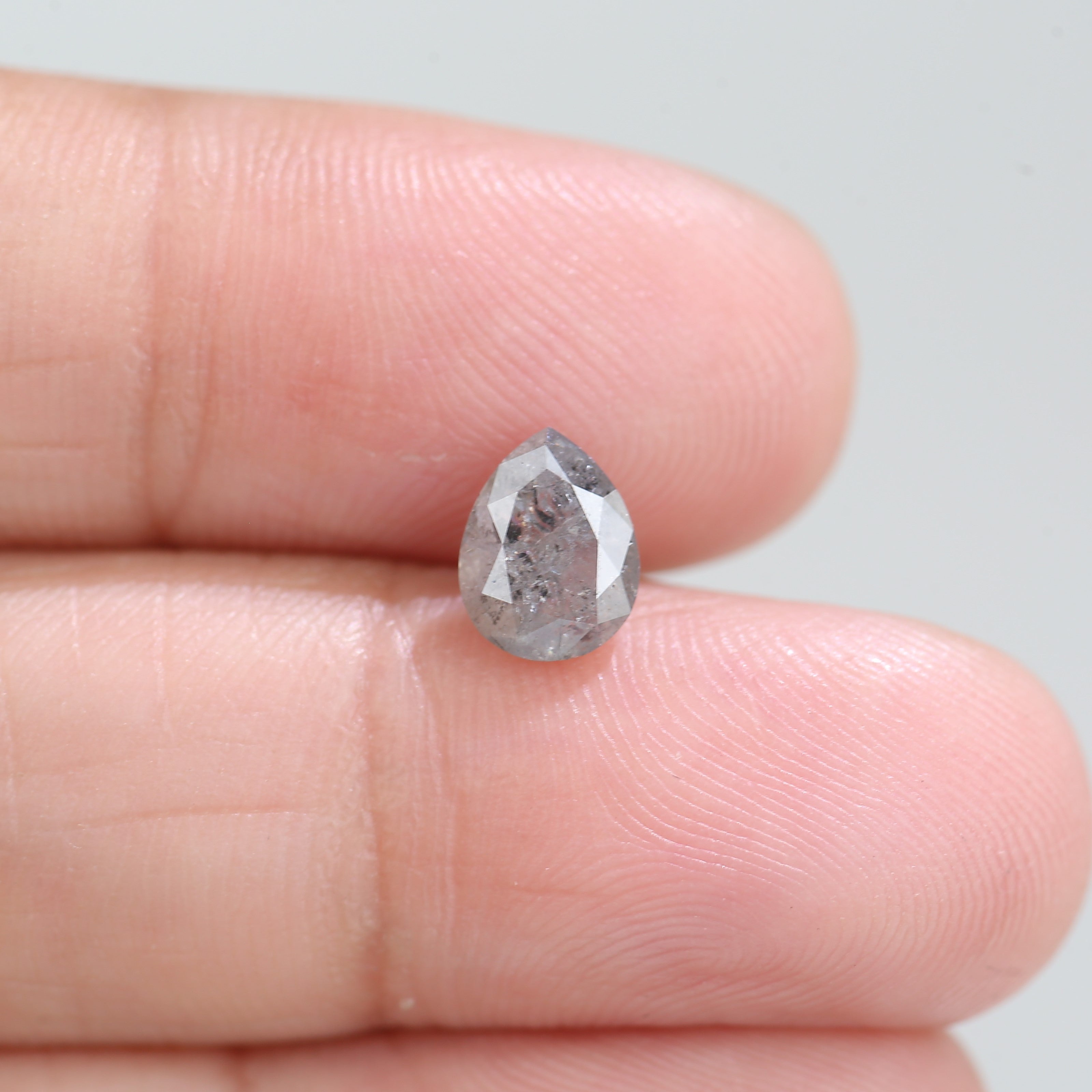 Design Salt and Pepper Pear Diamond Ring 1 Carat