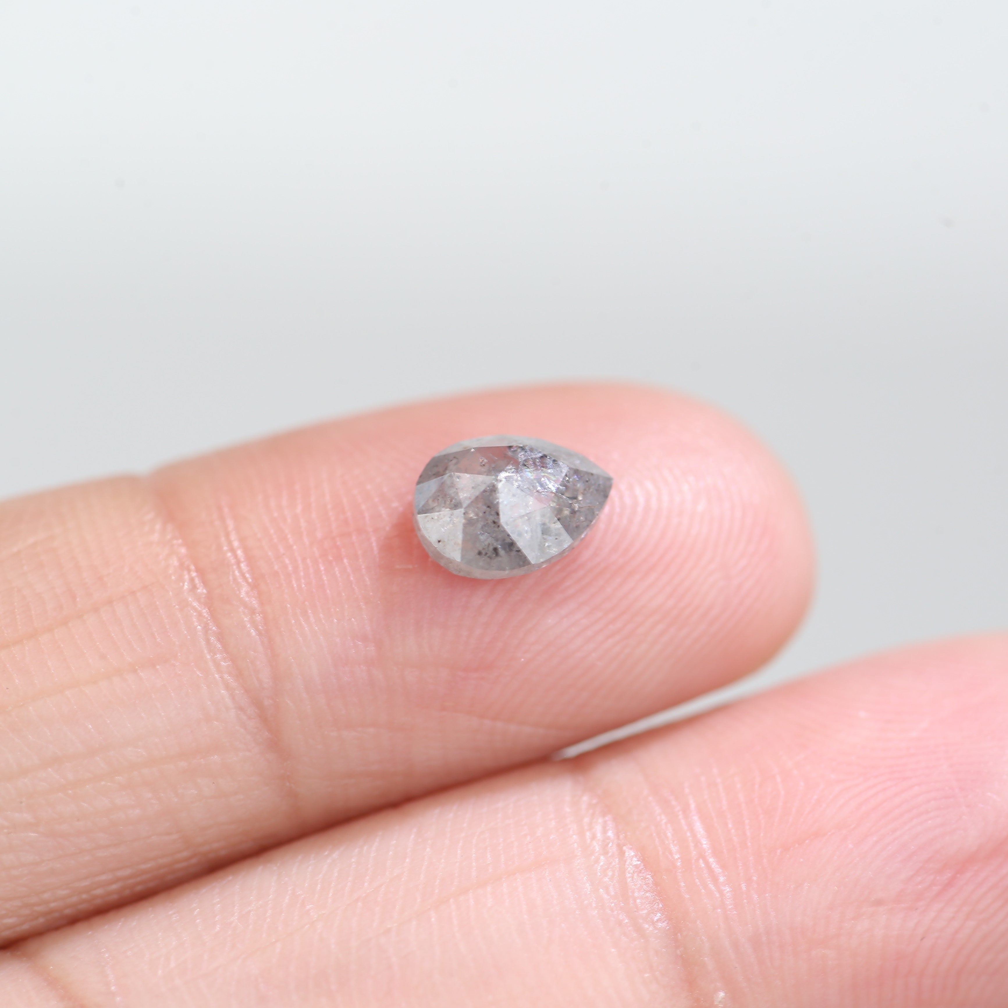 Design Salt and Pepper Pear Diamond Ring 1 Carat