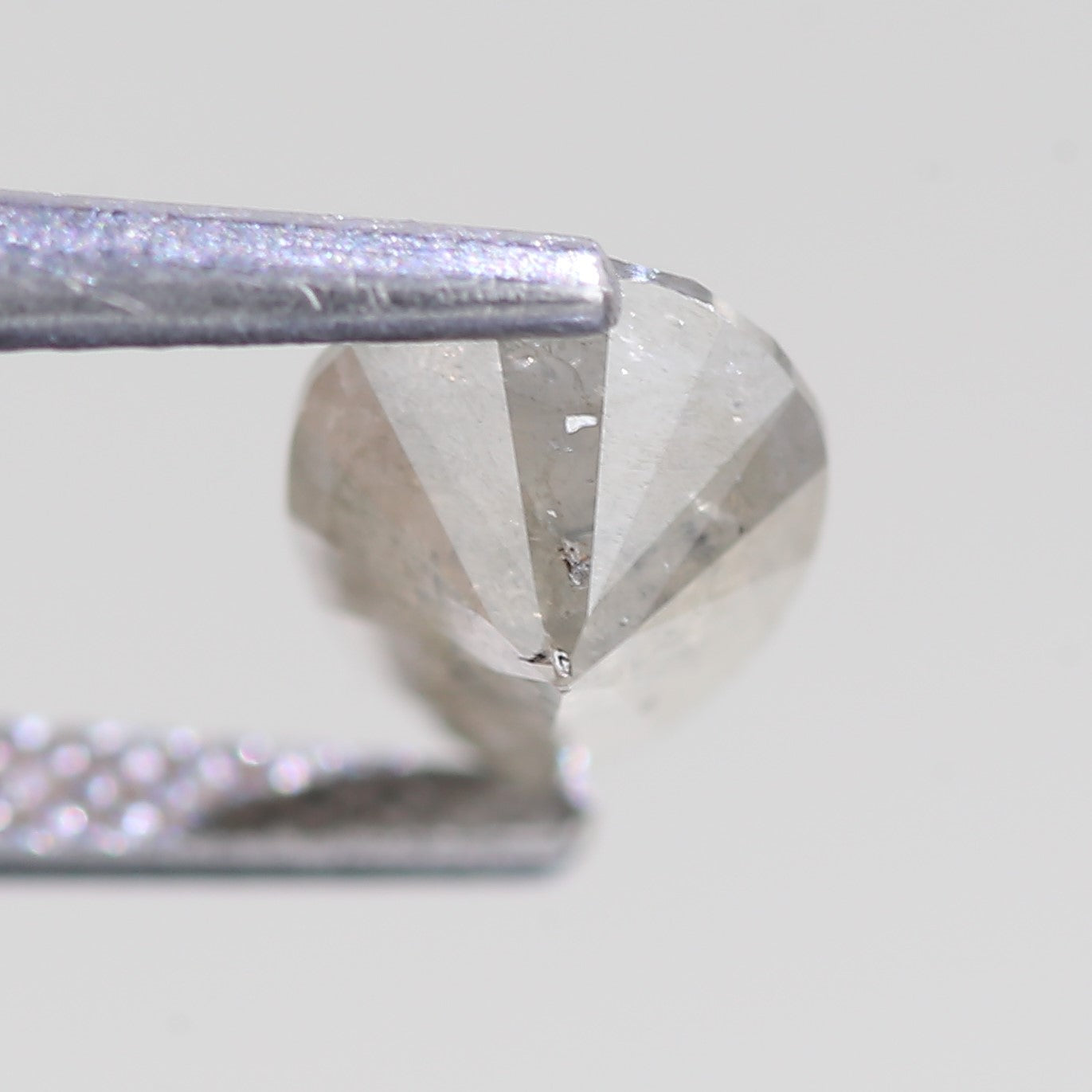 1.22 Carat Natural Icy Gray Pear Salt And Pepper Diamond 7.58 MM