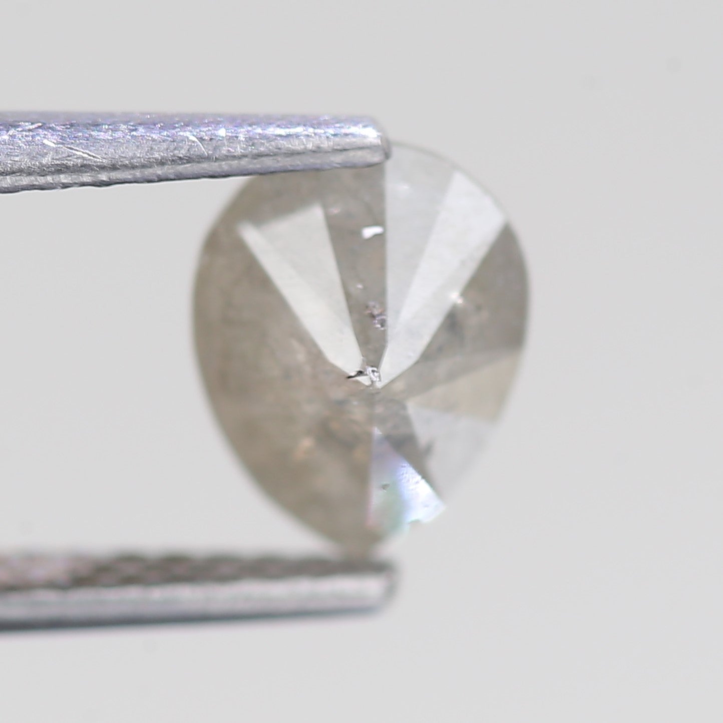 1.22 Carat Natural Icy Gray Pear Salt And Pepper Diamond 7.58 MM