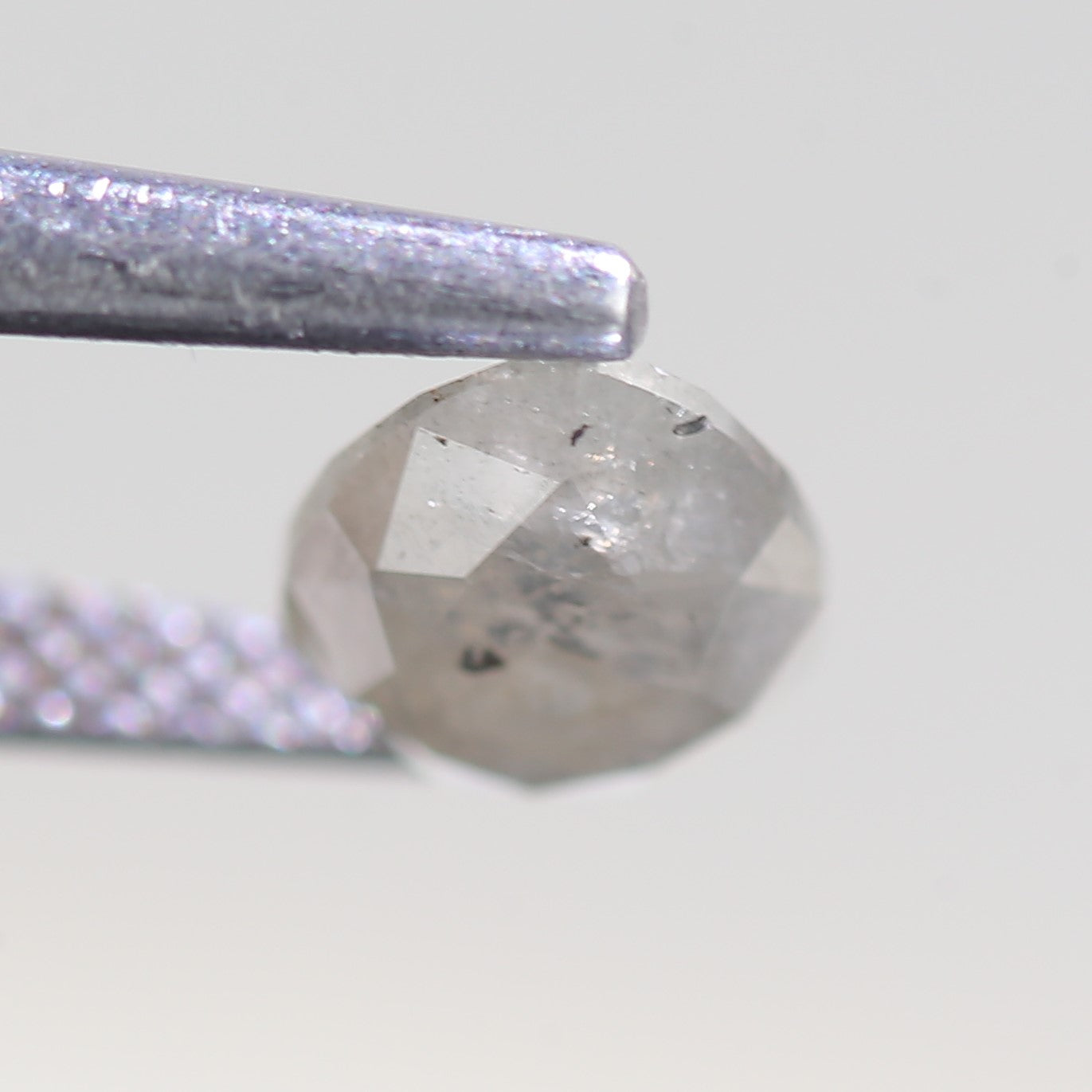 1.22 Carat Natural Icy Gray Pear Salt And Pepper Diamond 7.58 MM