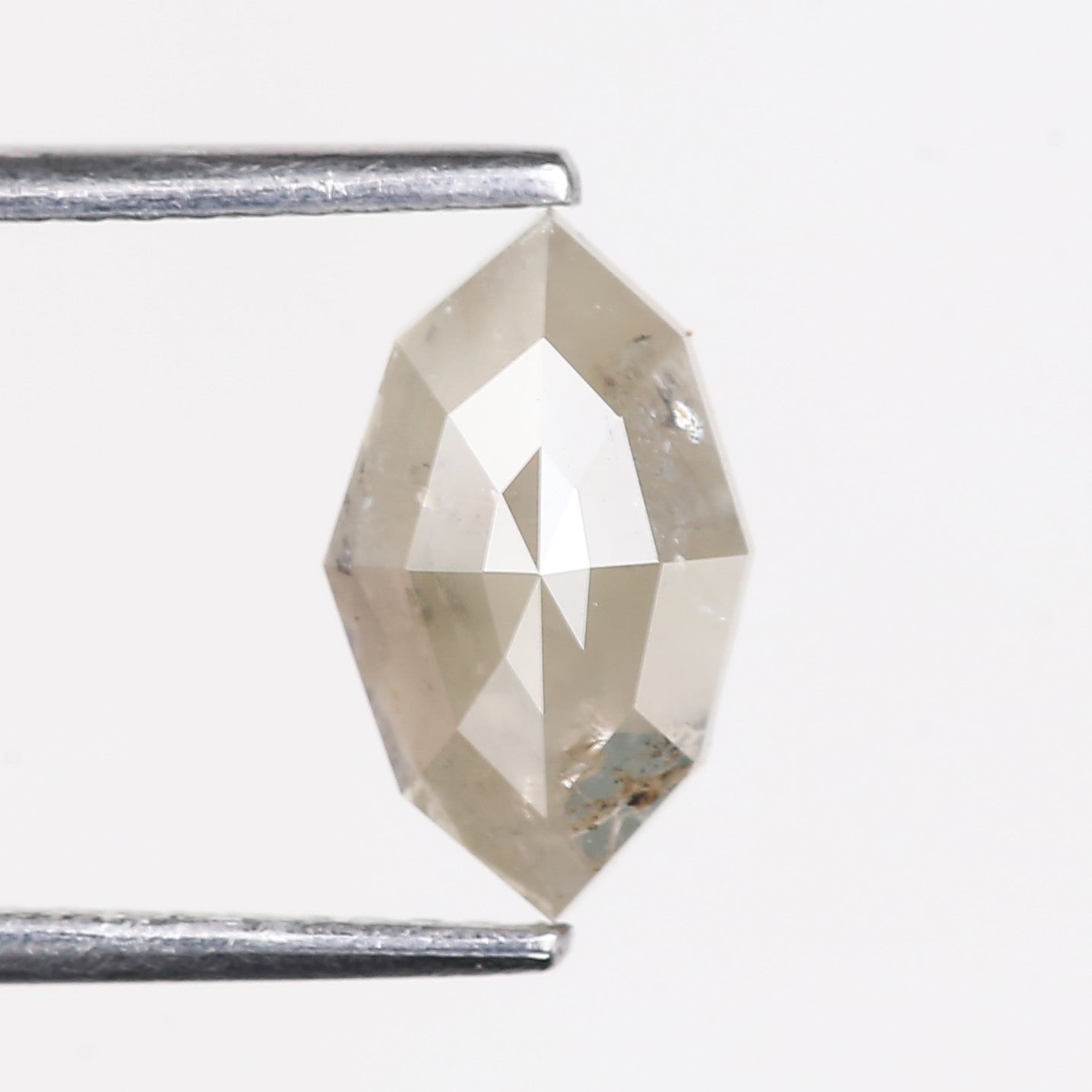 1.25 Carat Natural Gray Marquise Cut Salt And Pepper Diamond 10.20 MM