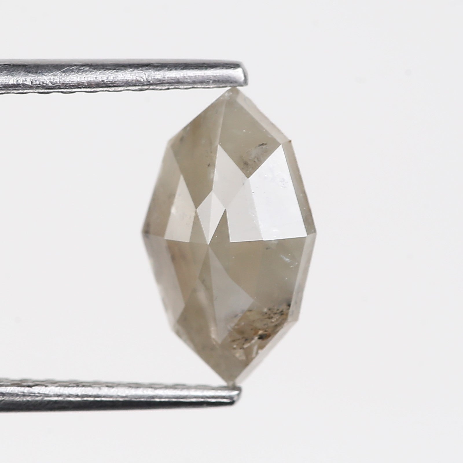 1.25 Carat Natural Gray Marquise Cut Salt And Pepper Diamond 10.20 MM