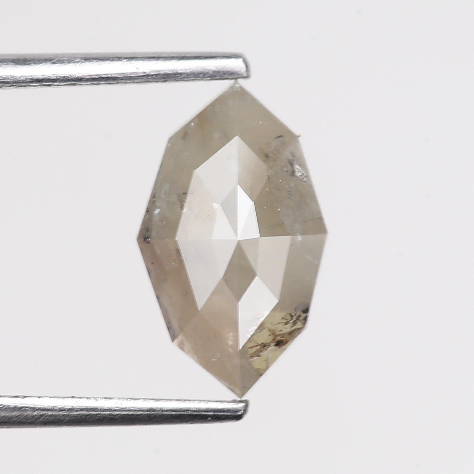 1.25 Carat Natural Gray Marquise Cut Salt And Pepper Diamond 10.20 MM