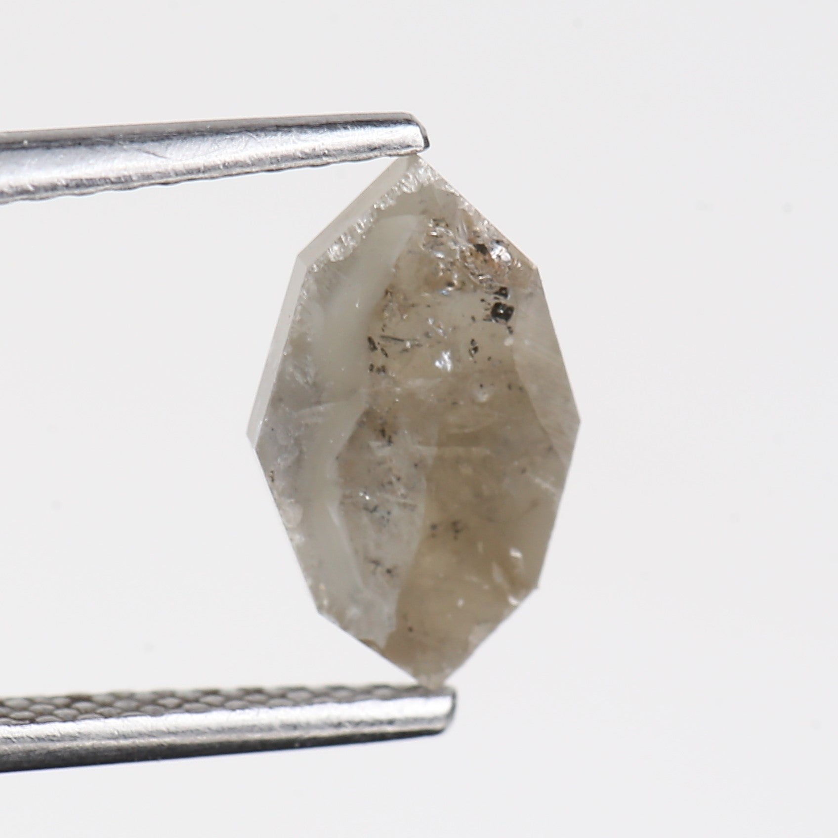 1.25 Carat Natural Gray Marquise Cut Salt And Pepper Diamond 10.20 MM