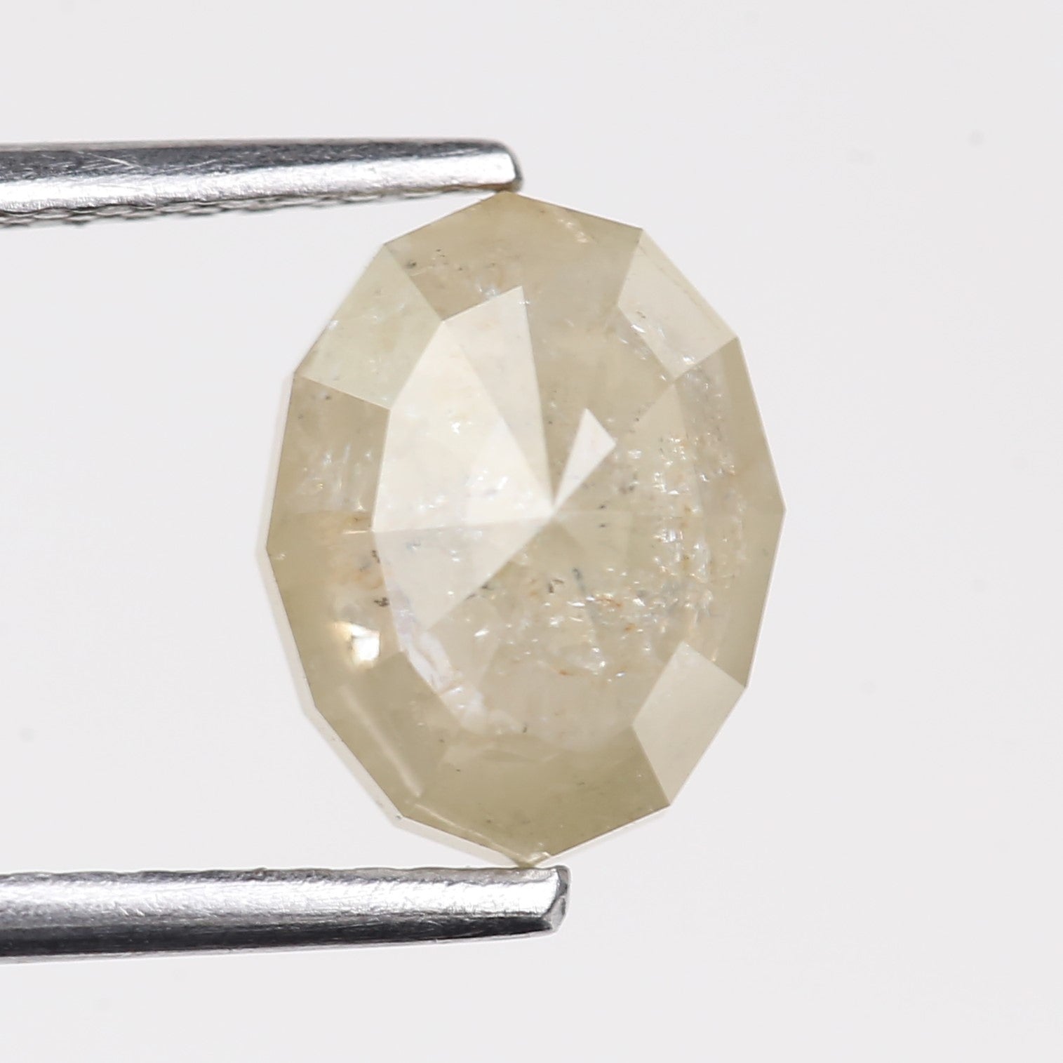 2.33 Carat Natural Gray Oval Cut Salt And Pepper Diamond 8.89 MM