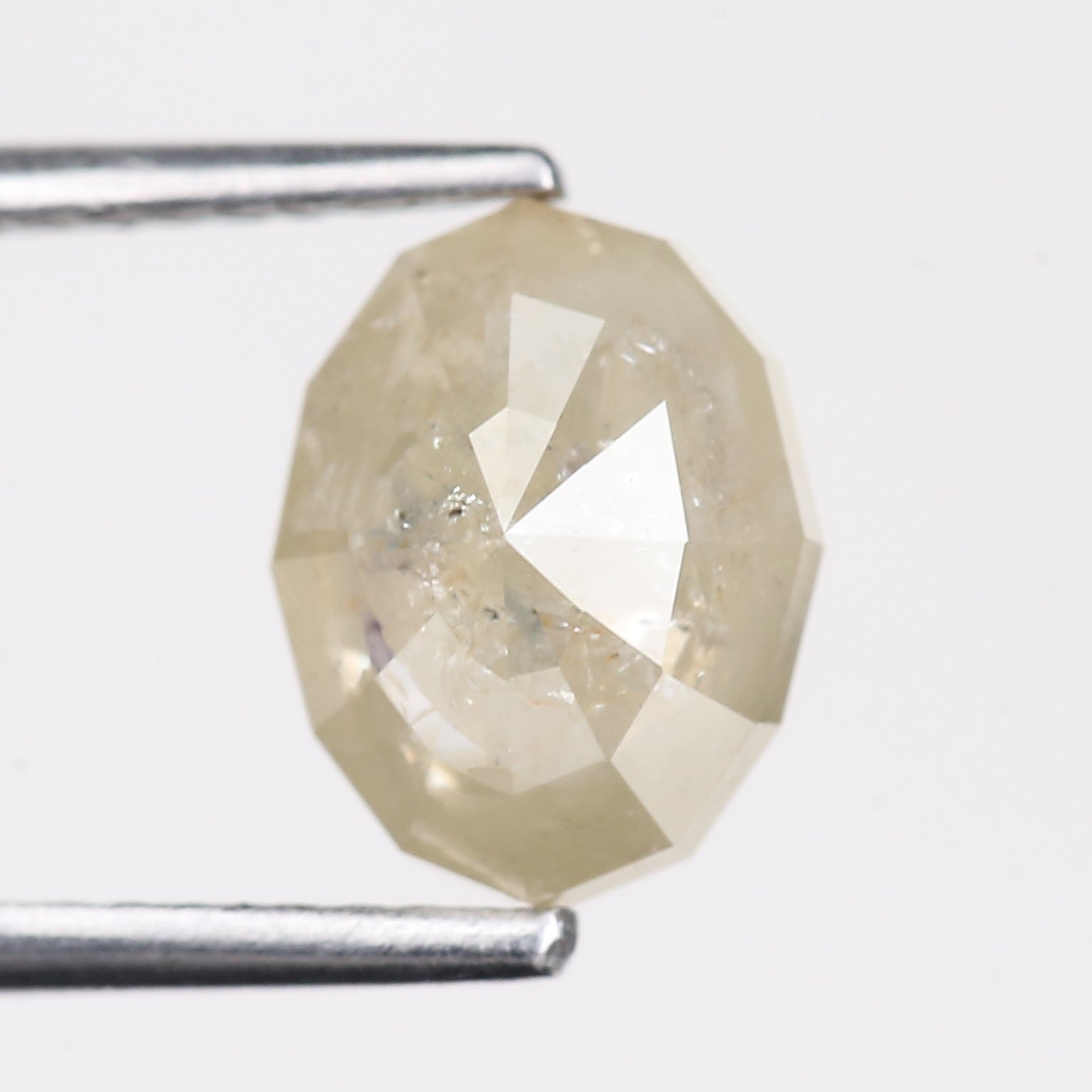 2.33 Carat Natural Gray Oval Cut Salt And Pepper Diamond 8.89 MM