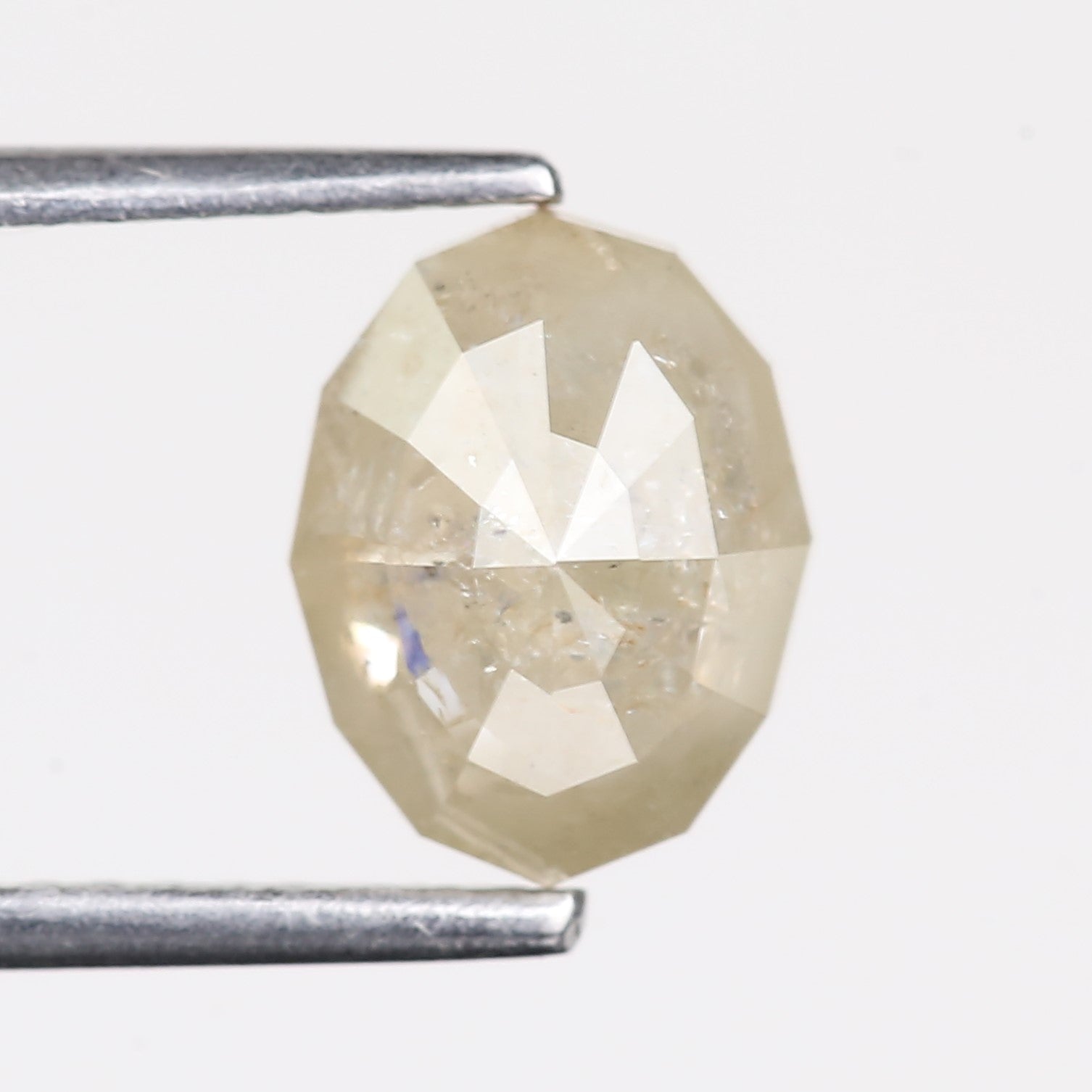 2.33 Carat Natural Gray Oval Cut Salt And Pepper Diamond 8.89 MM