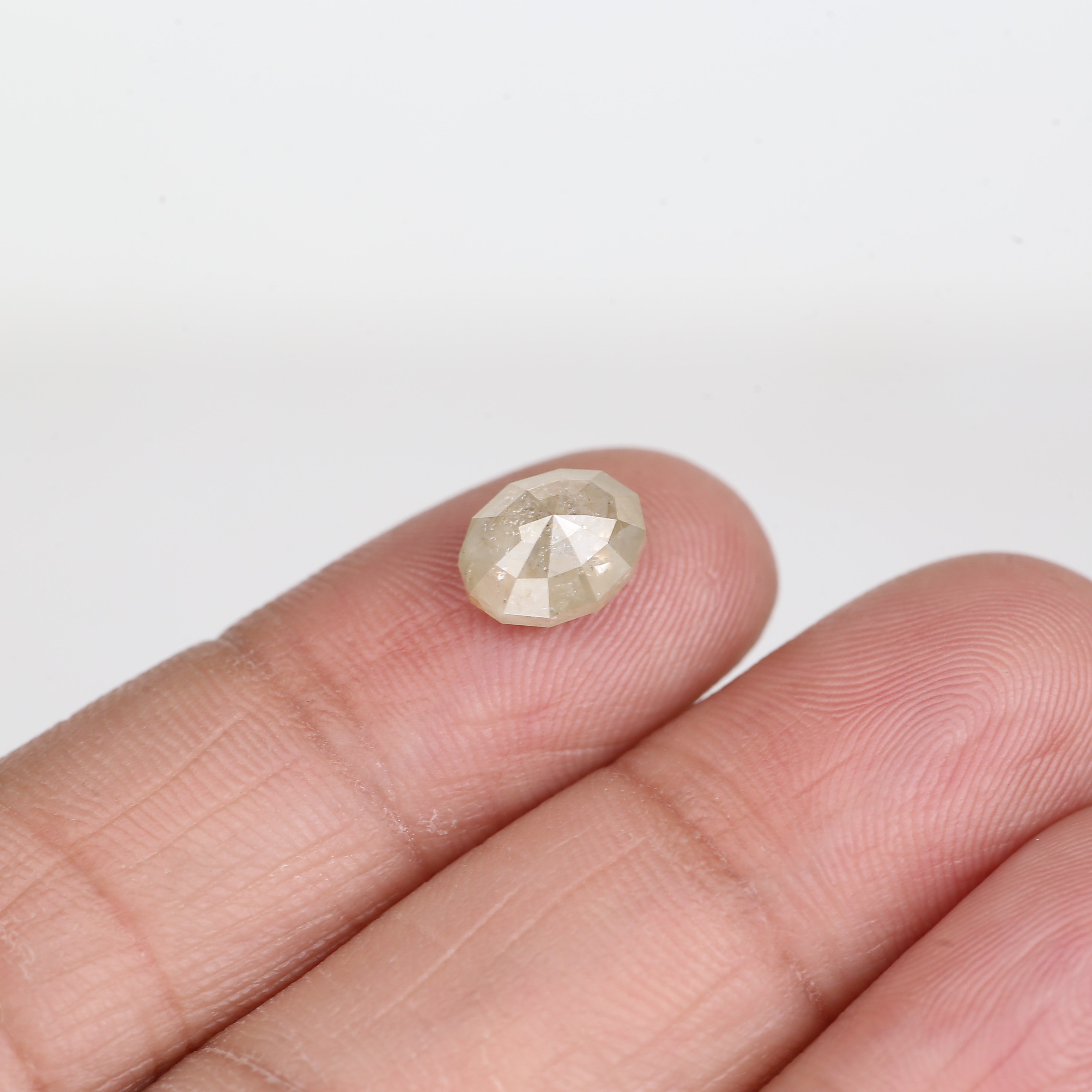 2.33 Carat Natural Gray Oval Cut Salt And Pepper Diamond 8.89 MM