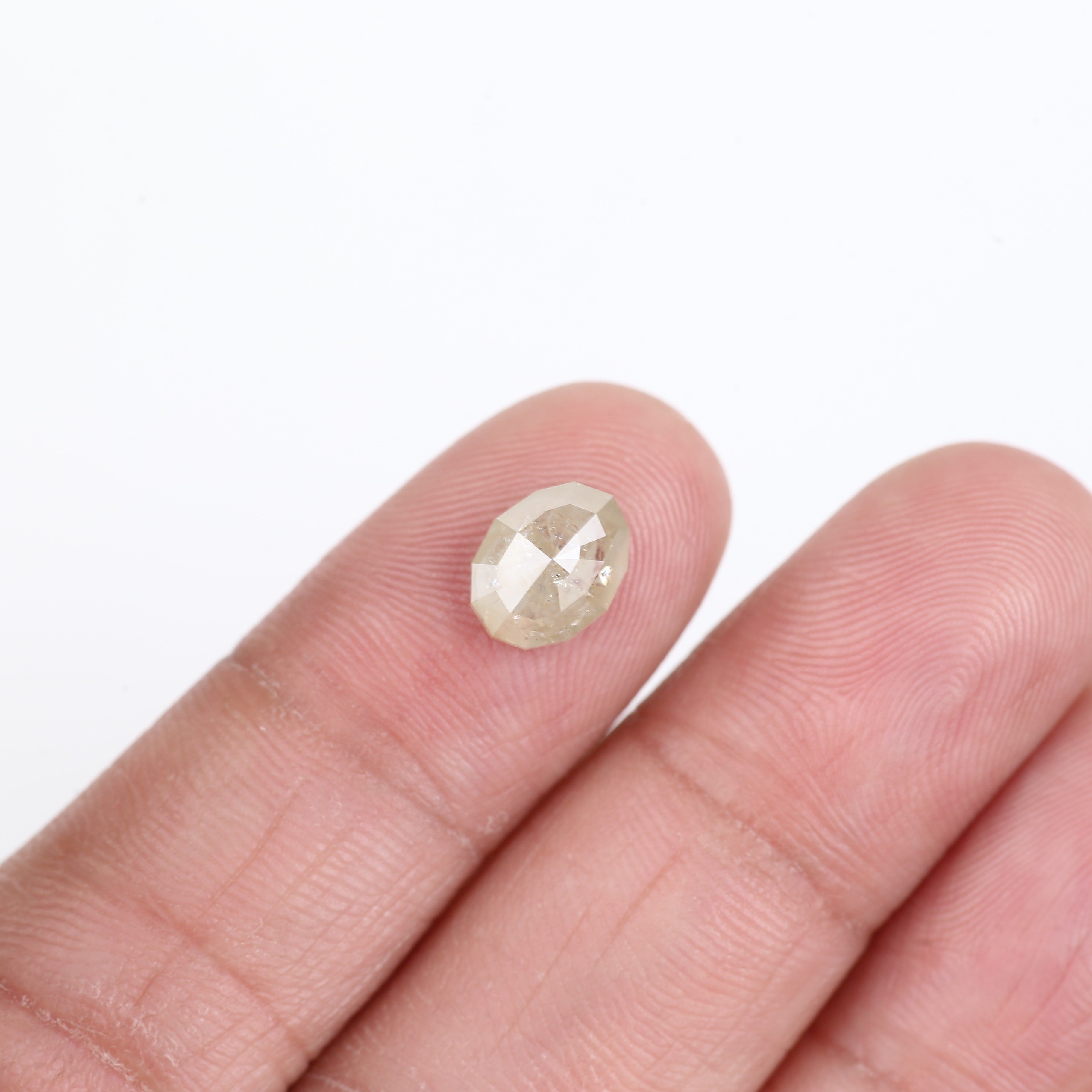 2.33 Carat Natural Gray Oval Cut Salt And Pepper Diamond 8.89 MM