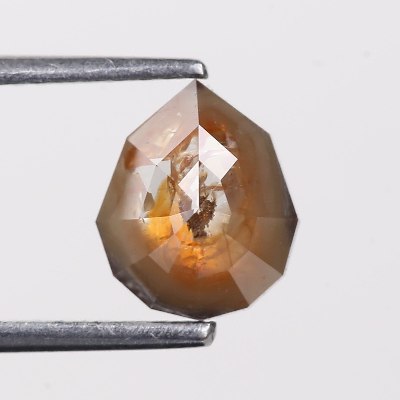 1.70 Carat Natural Pear Cut Salt And Pepper Diamond 8.25 MM