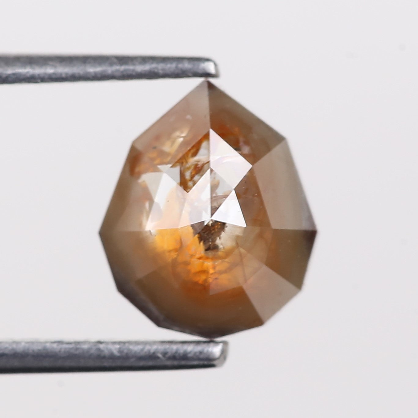 1.70 Carat Natural Pear Cut Salt And Pepper Diamond 8.25 MM