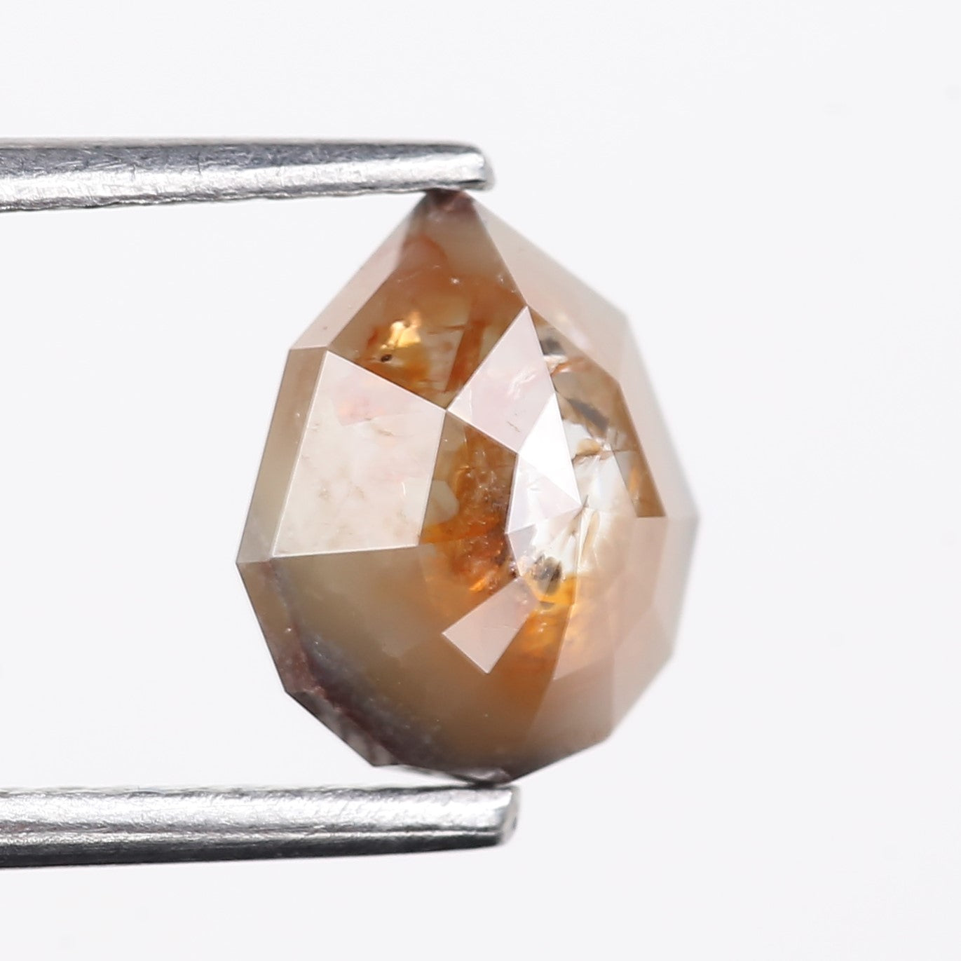 1.70 Carat Natural Pear Cut Salt And Pepper Diamond 8.25 MM